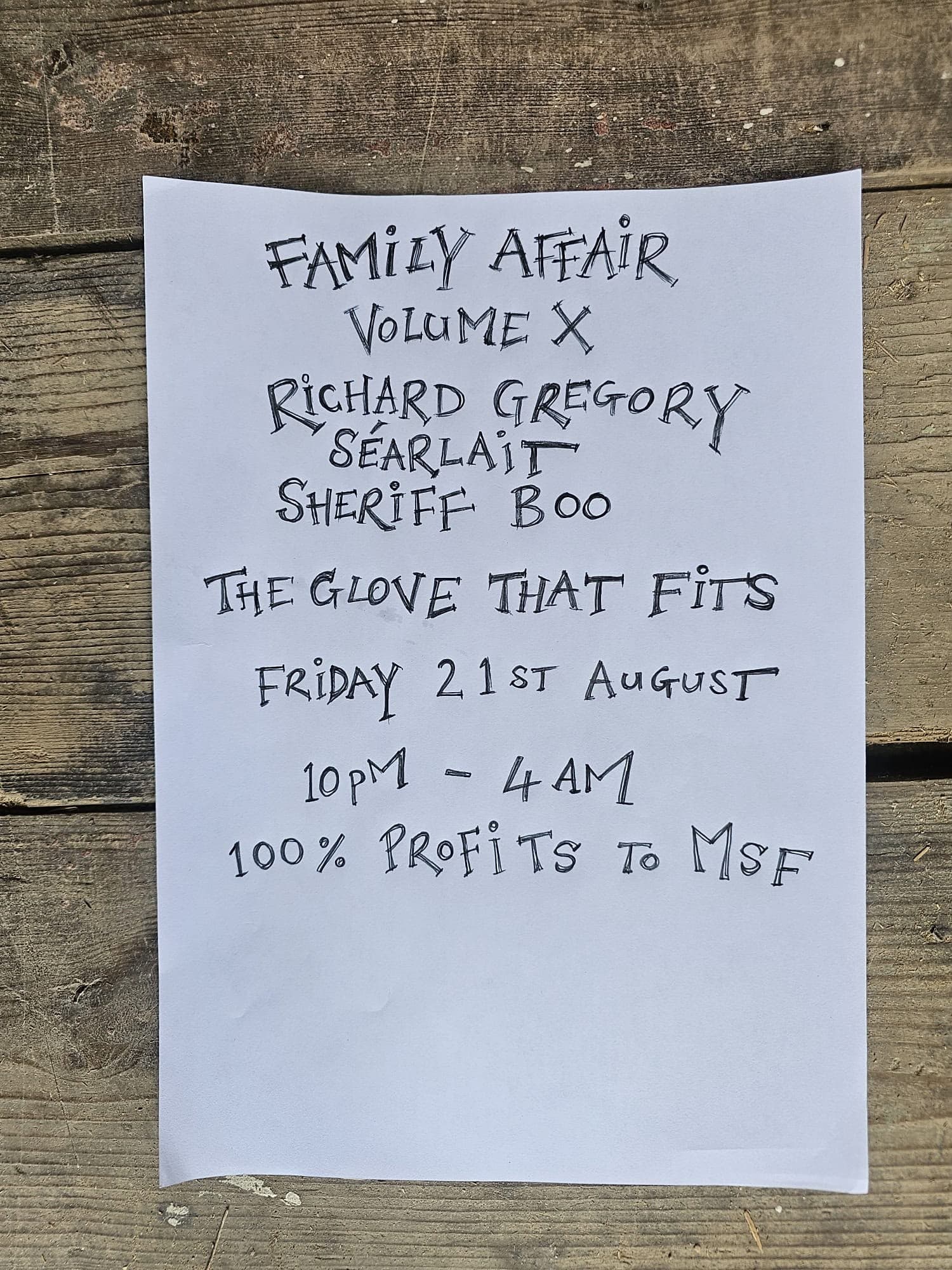 family affair volume X: a party for palestine at The Glove That Fits