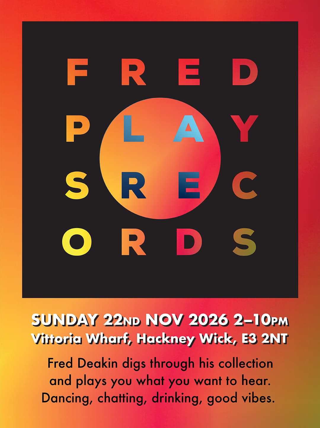 Fred Deakin: Fred Plays Records at Vittoria Wharf Studio