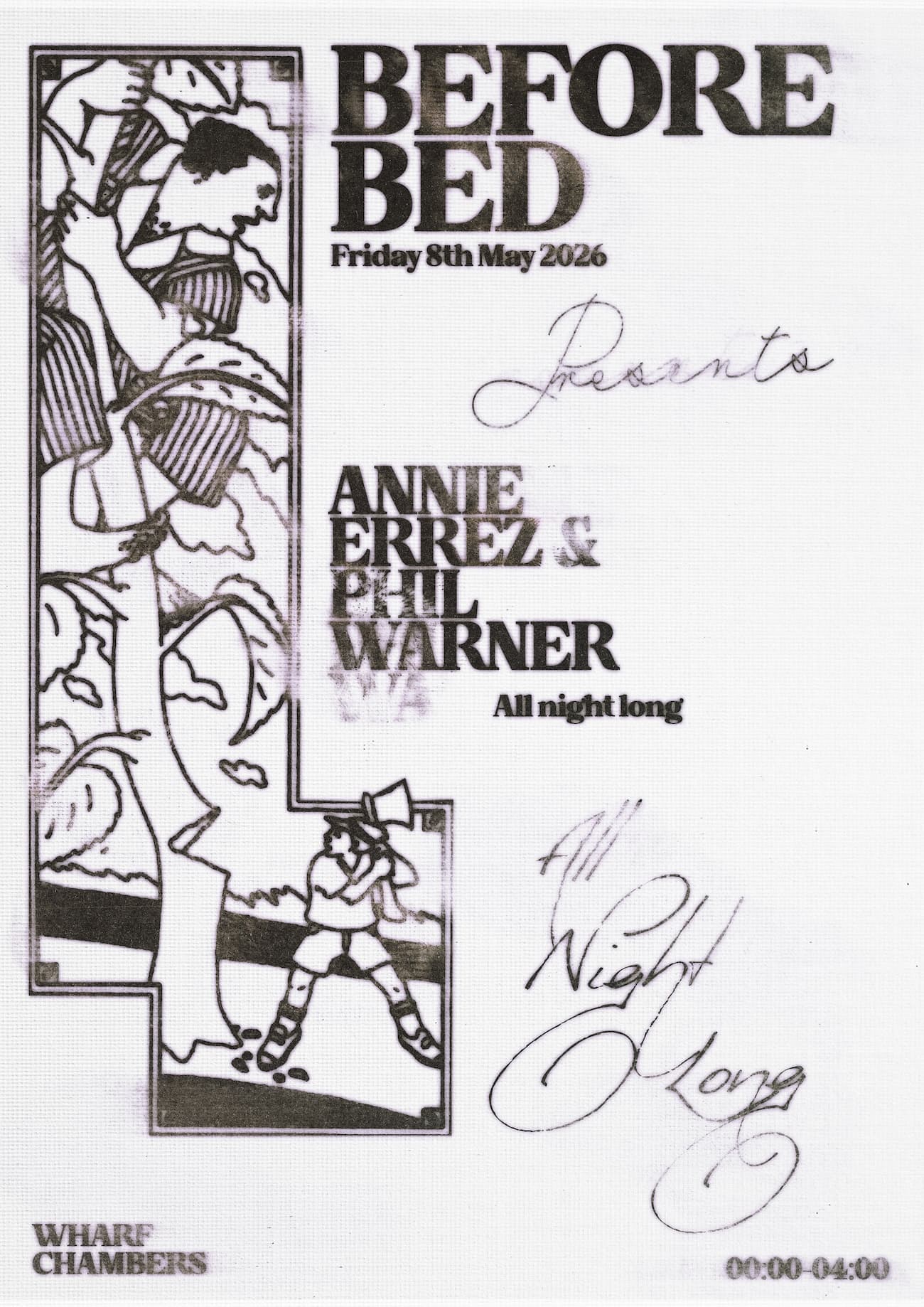 Before Bed presents: Annie Errez & Phil Warner All Night Long at Wharf Chambers