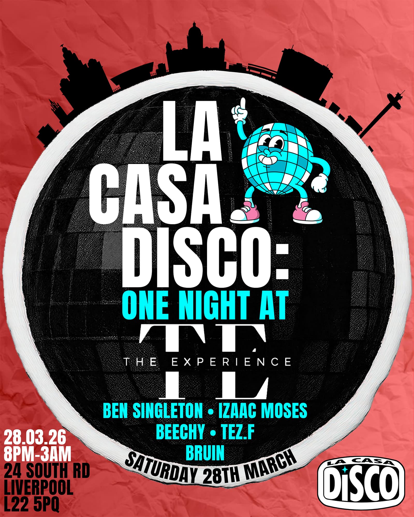La Casa Disco: One Night At The Experience Cocktail Bar Liverpool at TBA