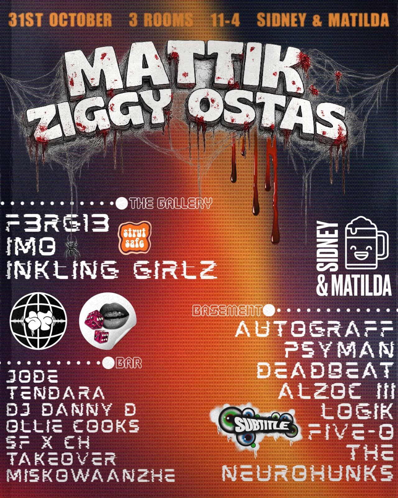 WICKED BEHAVIOUR: MATTIK, Ziggy Ostas, DEADBEAT UK & MANY MORE  at Sidney And Matilda