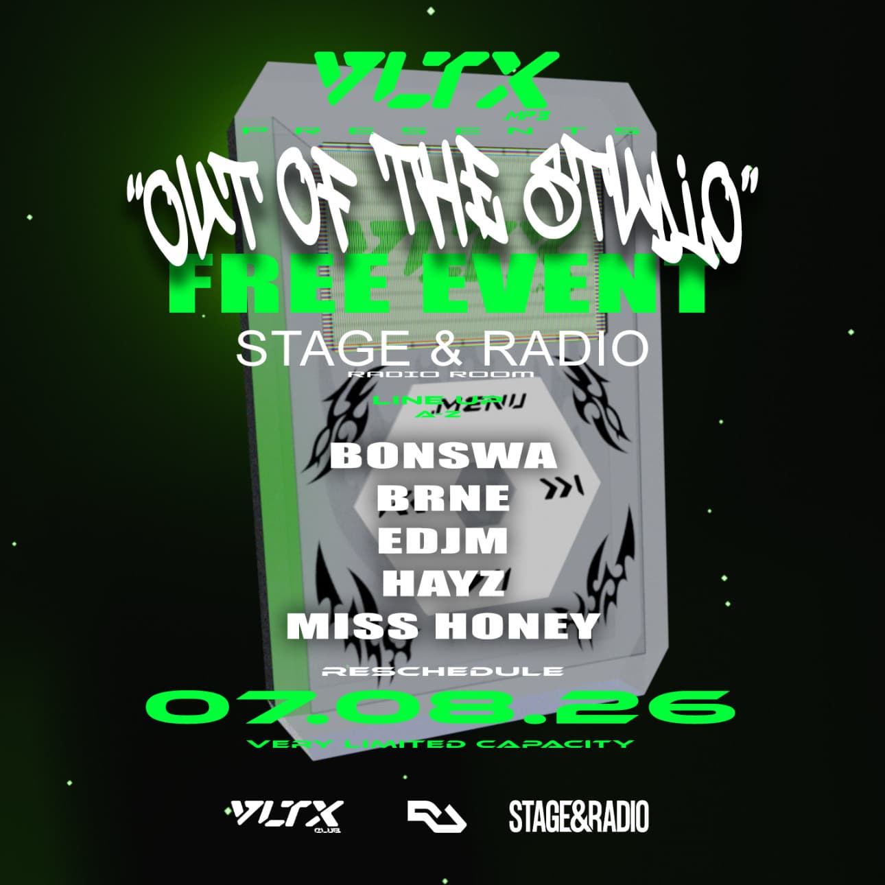 VLTX.MP3: OUT OF THE STUDIO