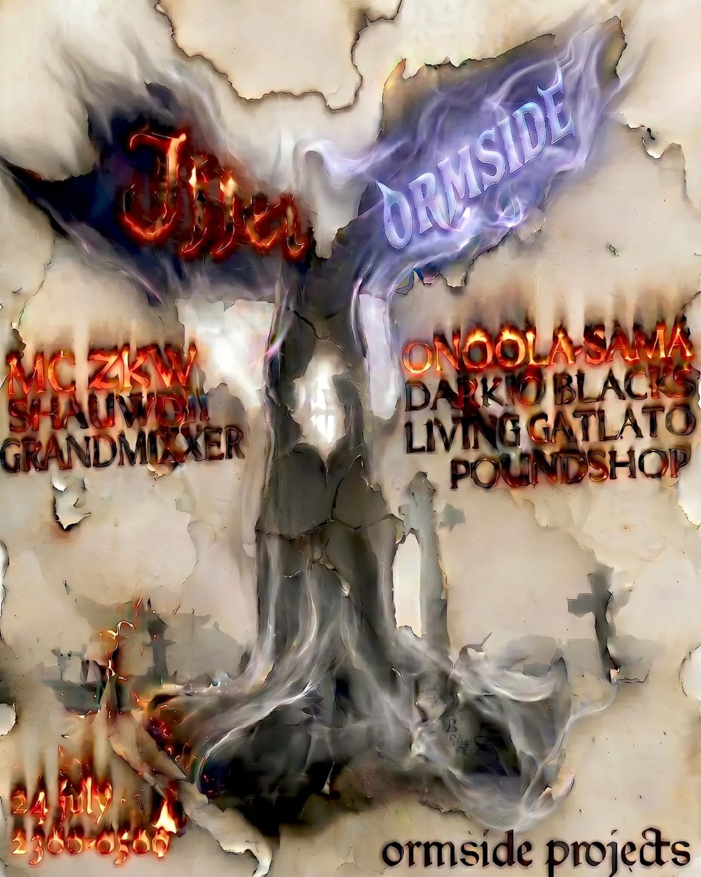 JIJEI X ORMSIDE / MC ZKW / onoola-sama / Grandmixxer / DARKIO BLACKS  at ORMSIDE Projects