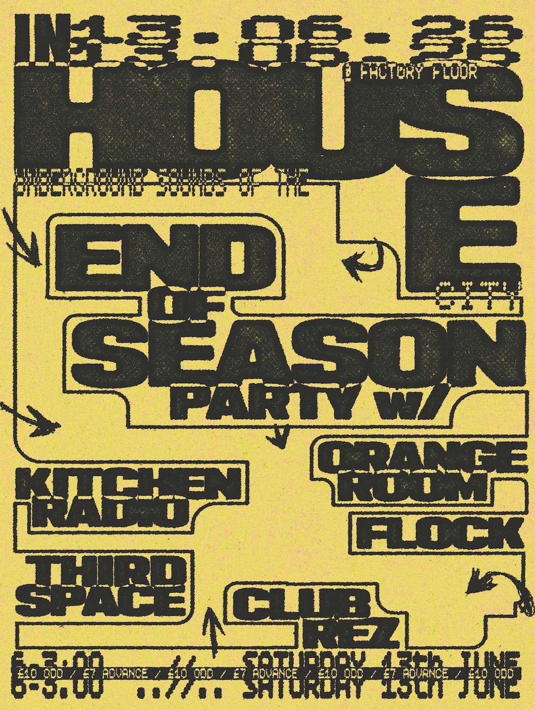 In–House End of Season Closing Party (Day-To-Night Courtyard Party) at Factory Floor Sheffield