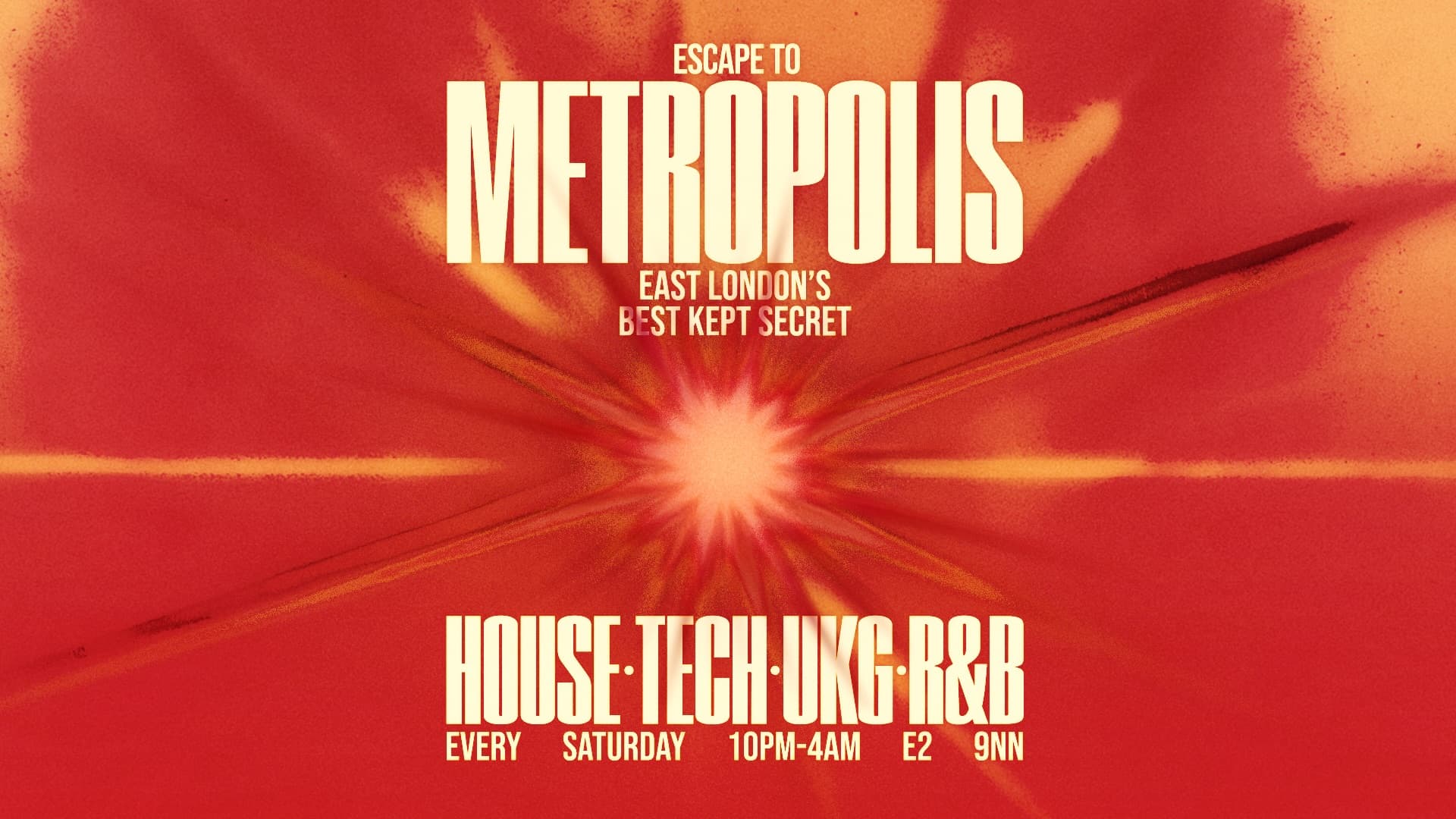 Escape To Metropolis: House, Tech, UK Garage & R&B - Every Saturday at Metropolis London