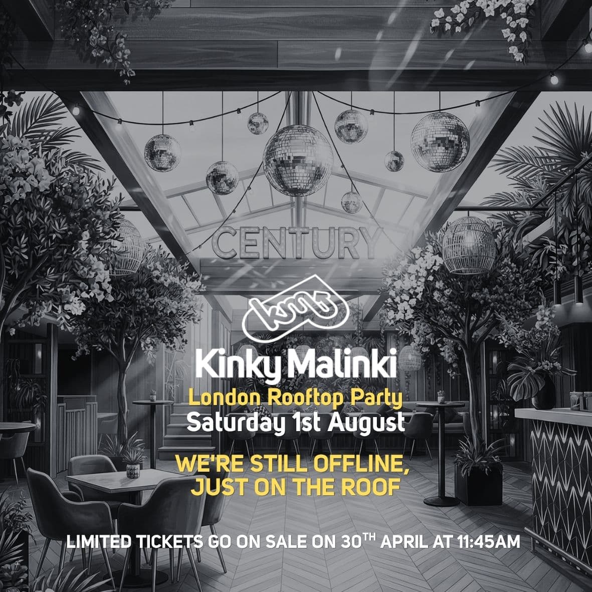 Kinky Malinki London Rooftop Party at Century