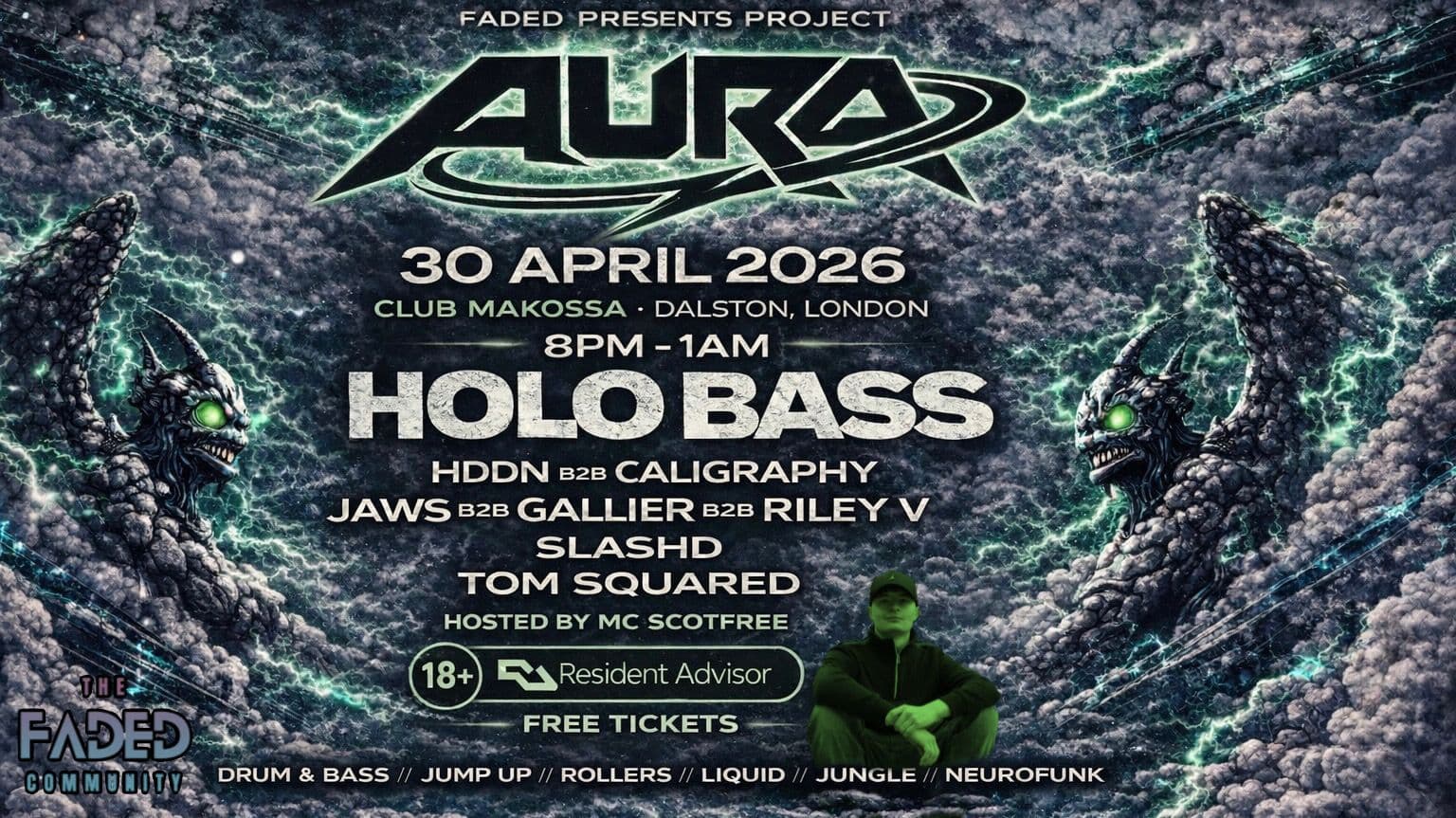 FADED PRESENTS PROJECT: AURA at Club Makossa