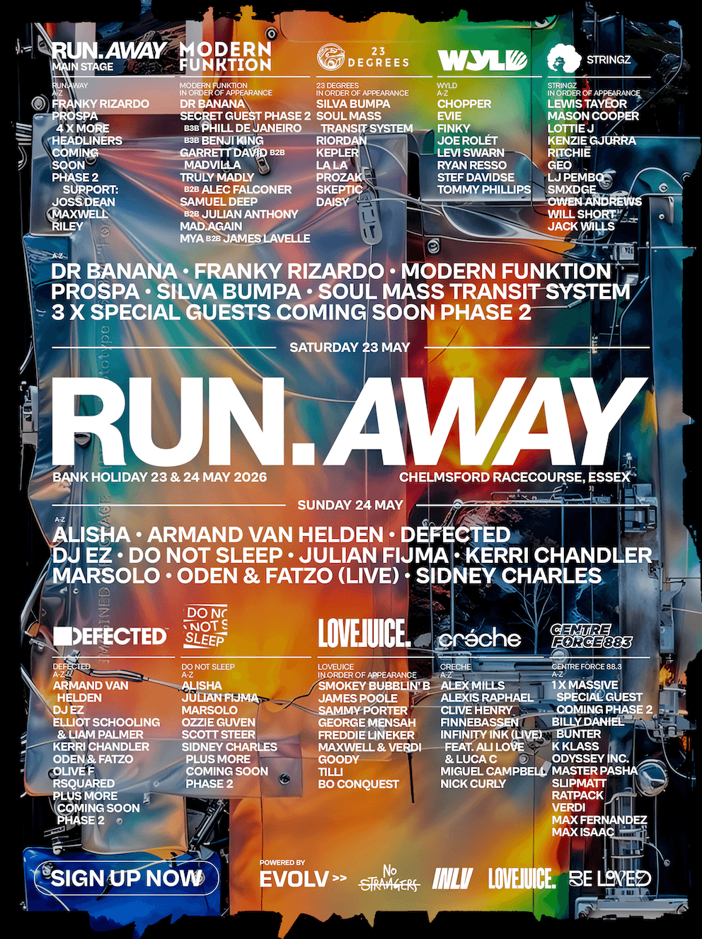 Run Away Festival Essex - Bank Hol Sat 23 & Sun 24 May  at Chelmsford City Racecourse
