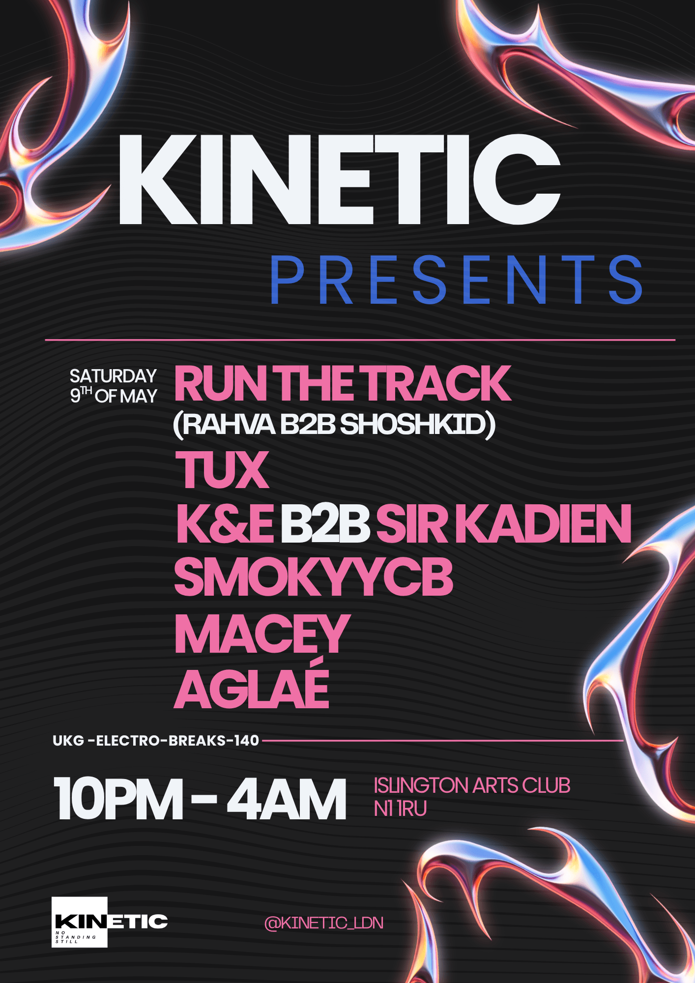 KINETIC X Run The Track at Islington Arts Club