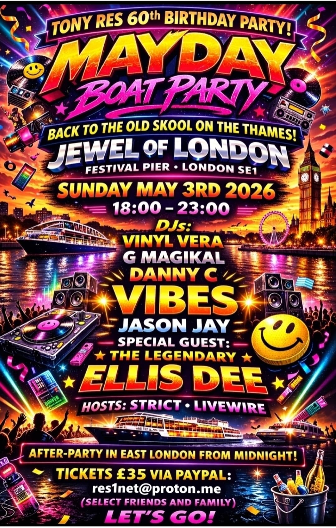 Mayday Boat Party at The M.V Jewel of London