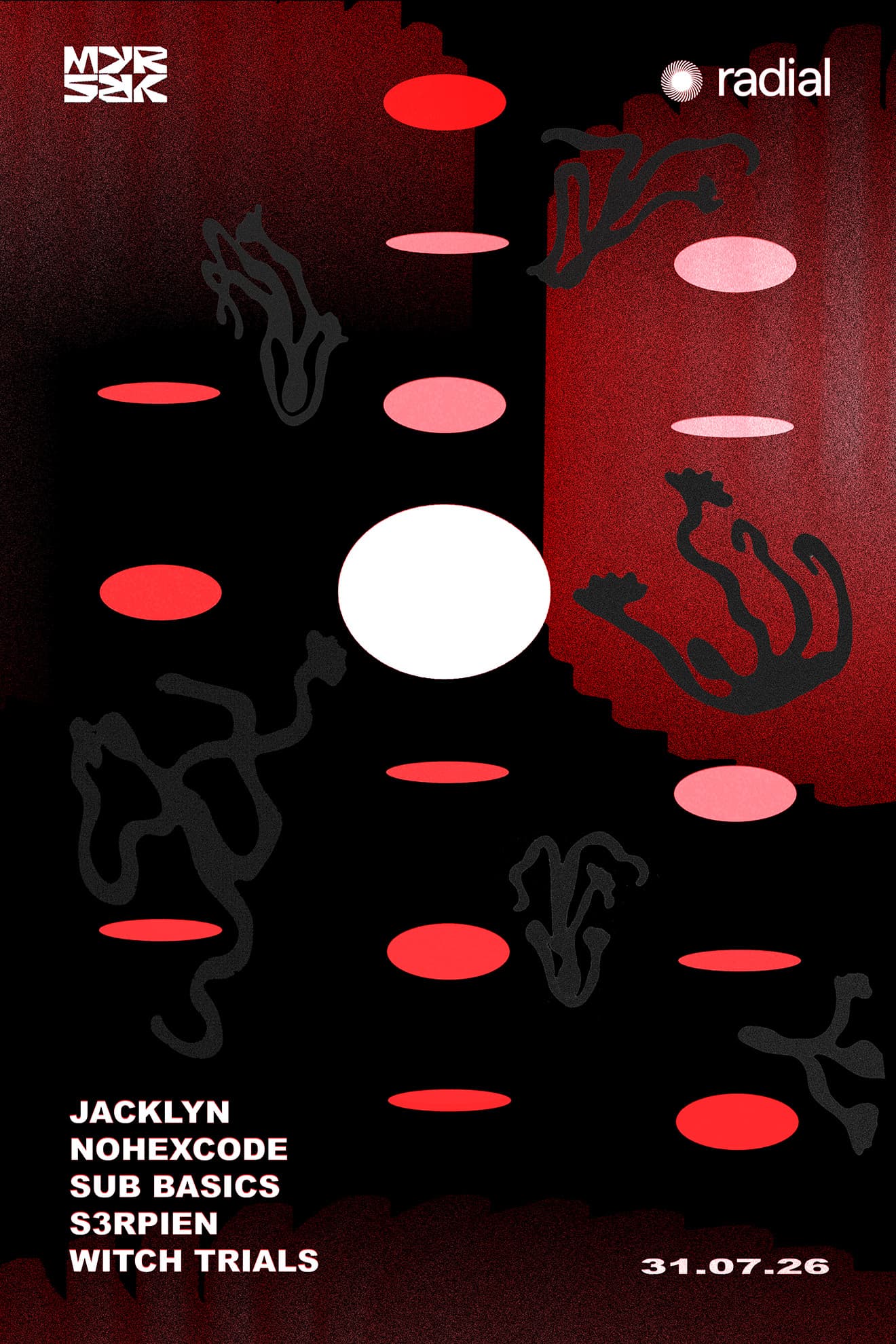 MYRYRS Label Night - Free Party w/ Jacklyn, Sub Basics, nohexcode, Witch Trials, s3rpien at radial