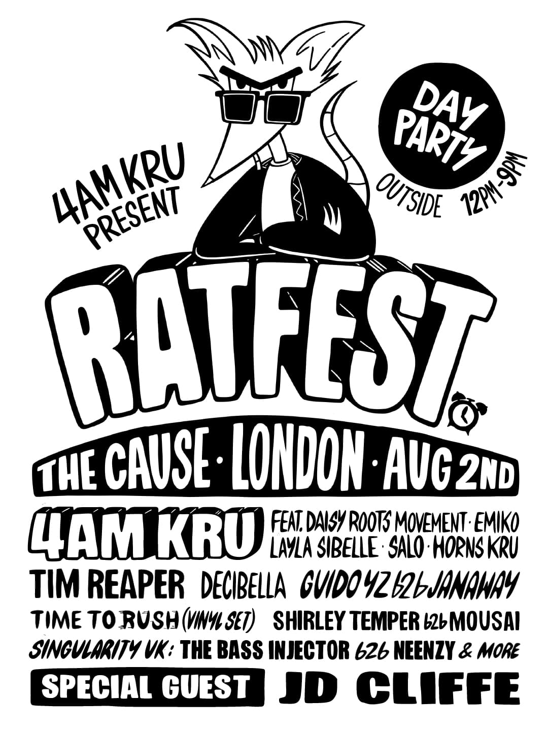 4am Kru present RATFEST at The Cause London