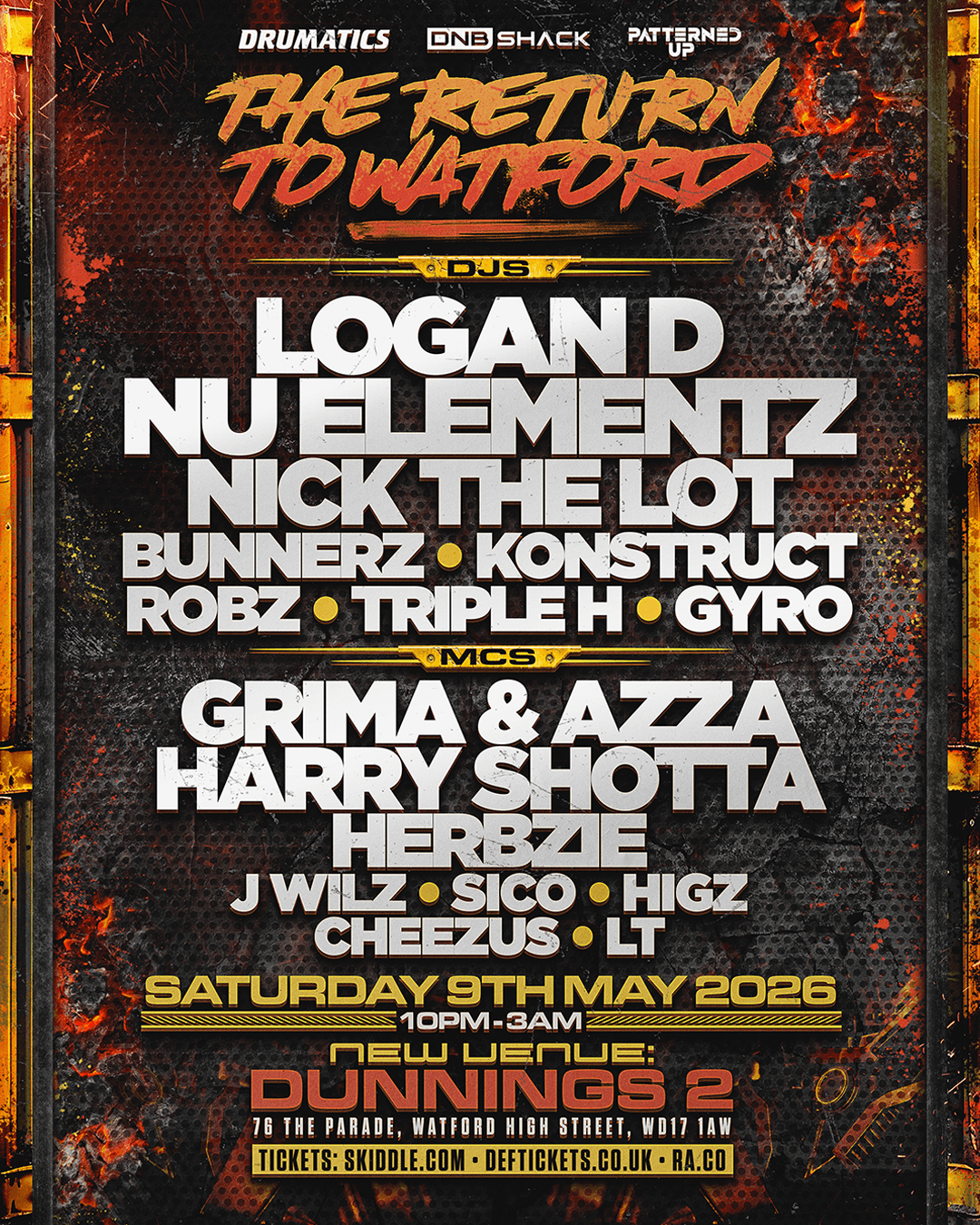 DRUMATICS 'THE RETURN TO WATFORD' at Dunnings 2
