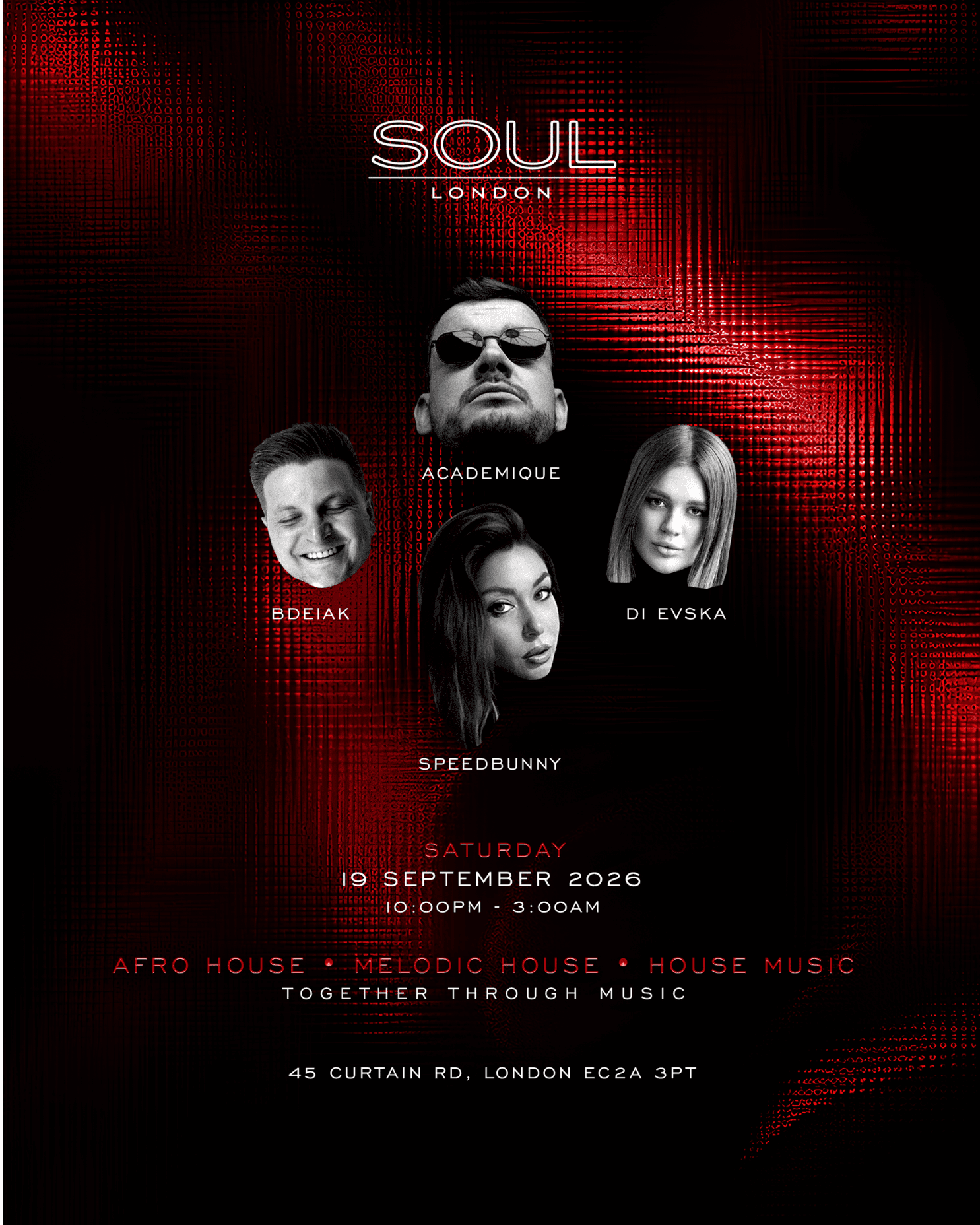 [CANCELLED] Soul London: Speedbunny, Academique, Bdeiak, Di Evska