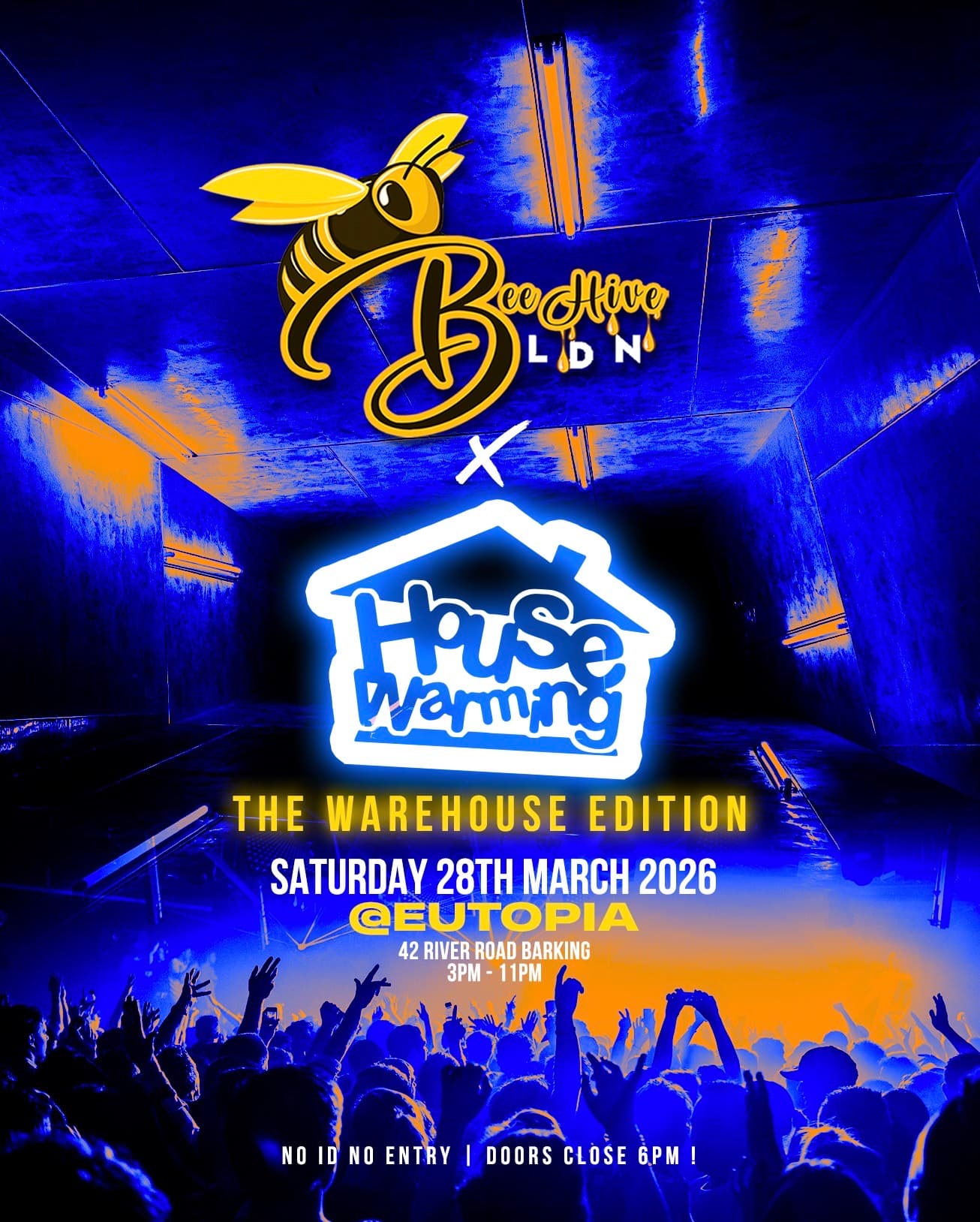 BeehiveLdn x house warming - The warehouse edition - deep, tech, tribal house at Eutopia Warehouse