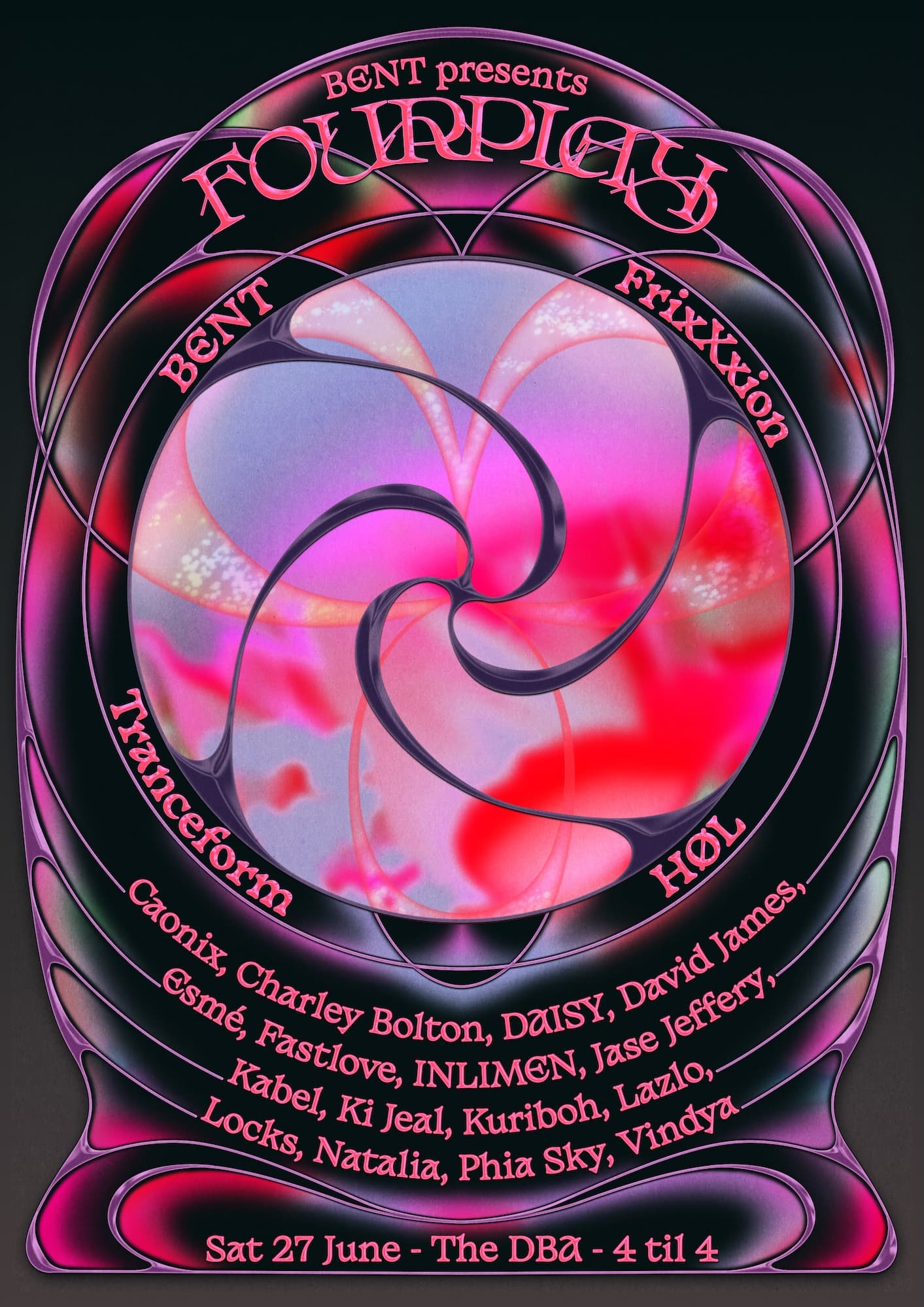 BENT presents: FOURPLAY (Frixxxion x HØL x Tranceform x BENT) at The DBA