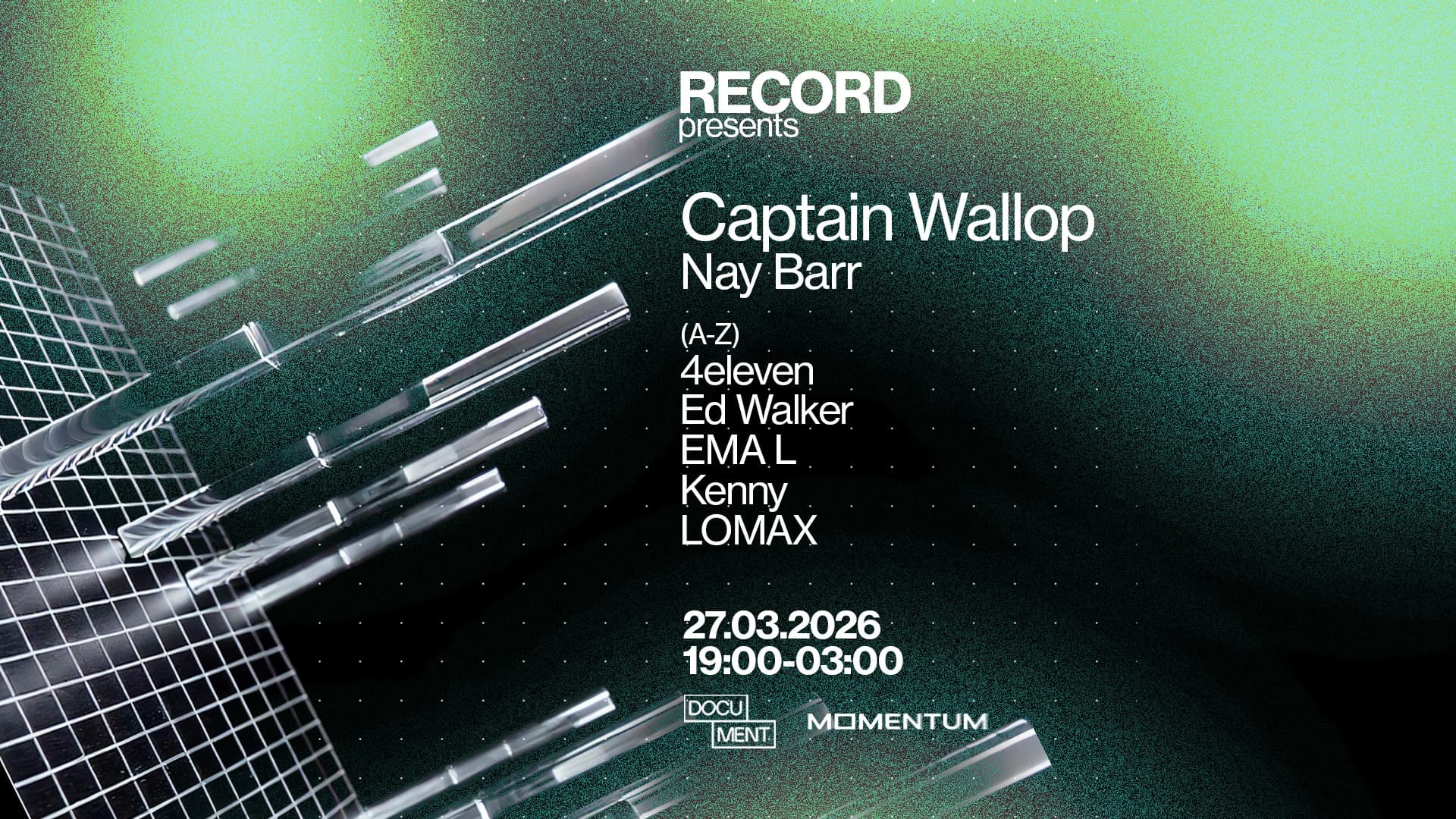 RECORD presents: Captain Wallop, Nay Barr at DOCUMENT Bristol
