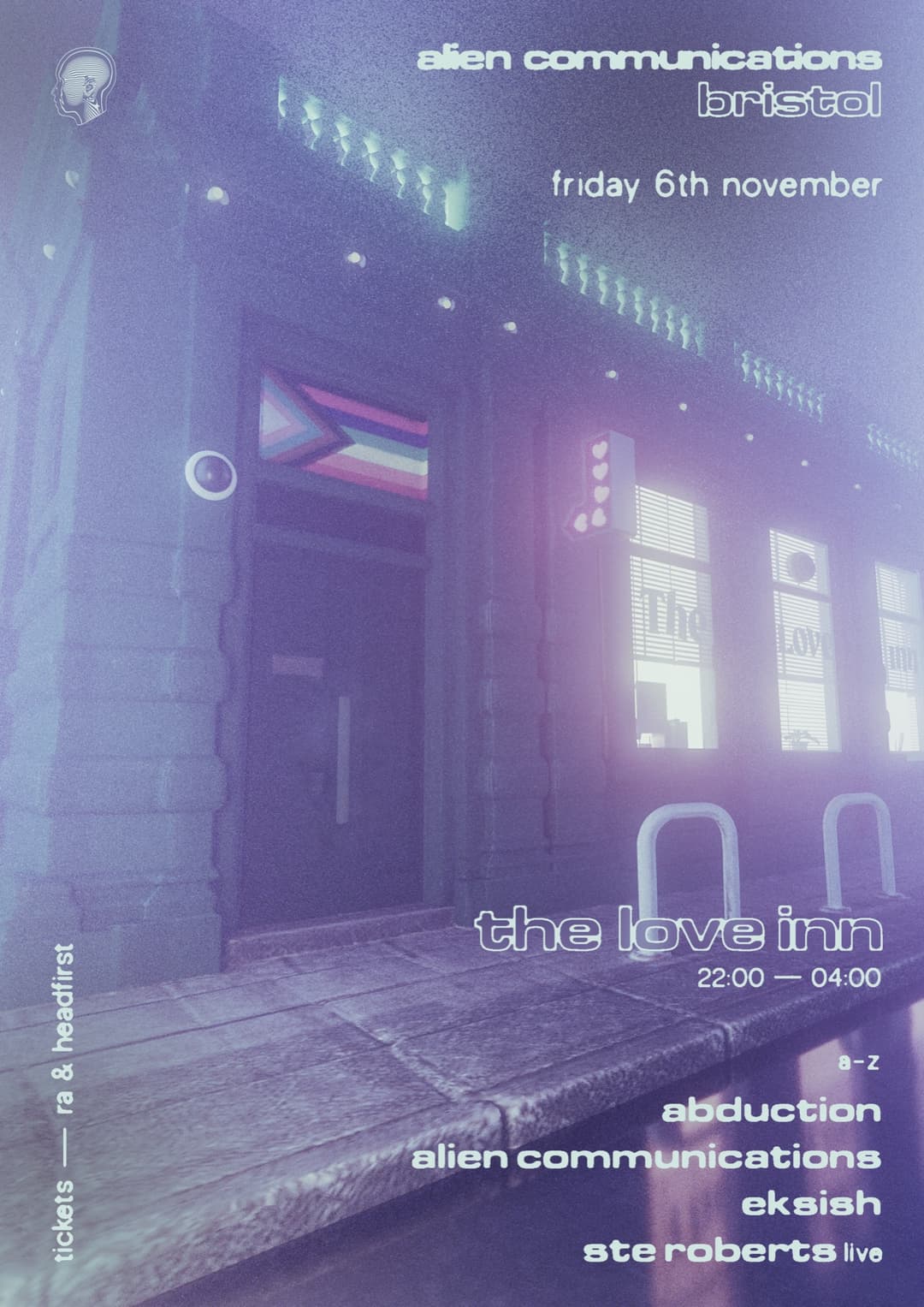 Upcoming event poster at The Love Inn