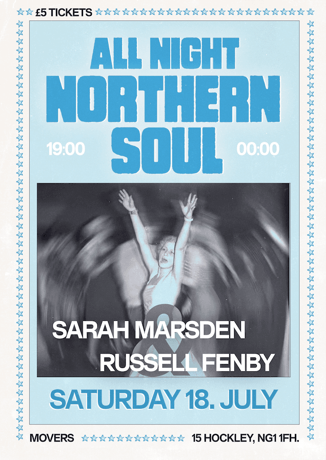 All Night Northern Soul with Sarah Marsden & Russell Fenby at Movers