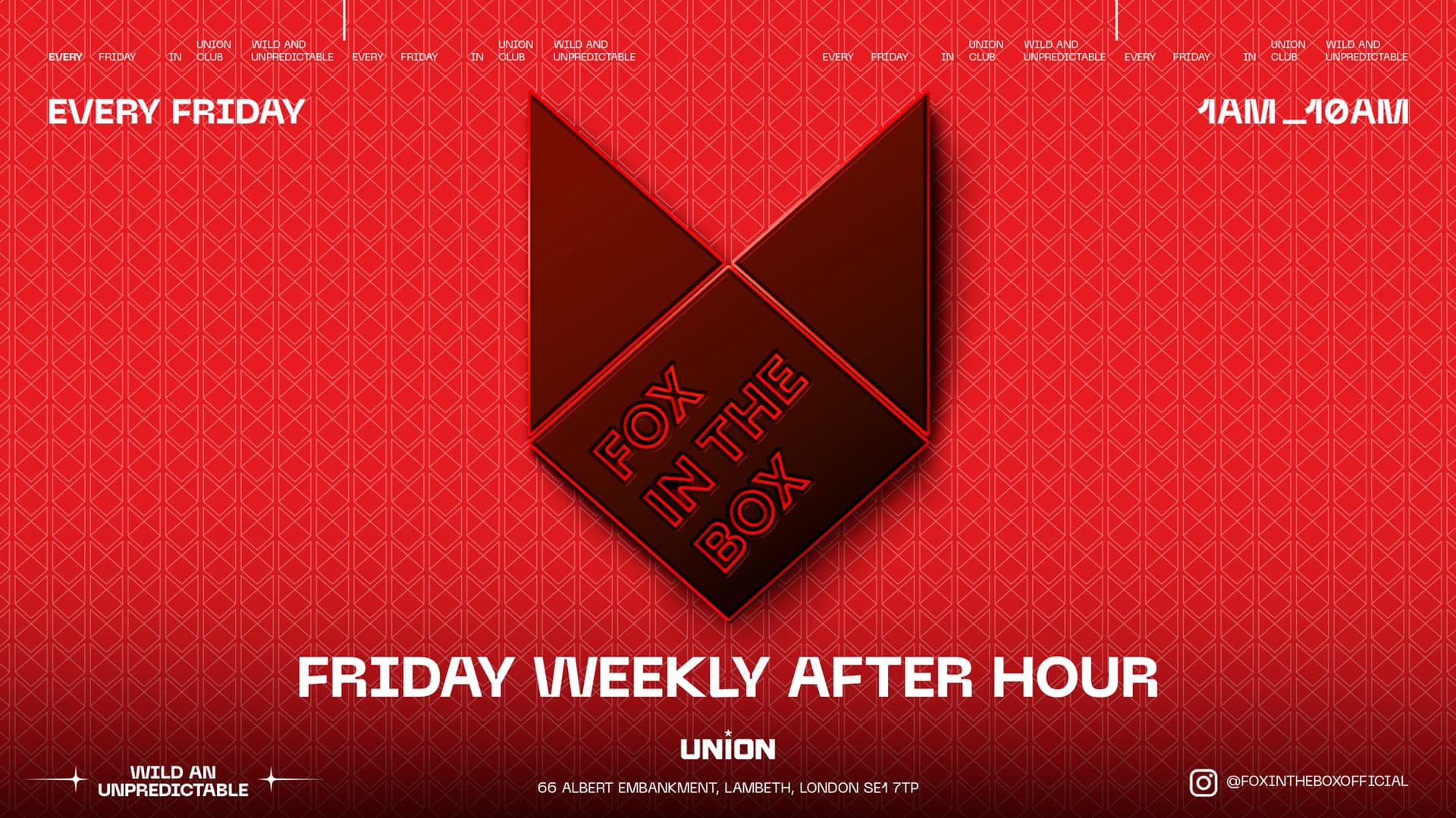 FOX IN THE BOX AFTER PARTY (OPEN UNTIL 10AM) at Union Club