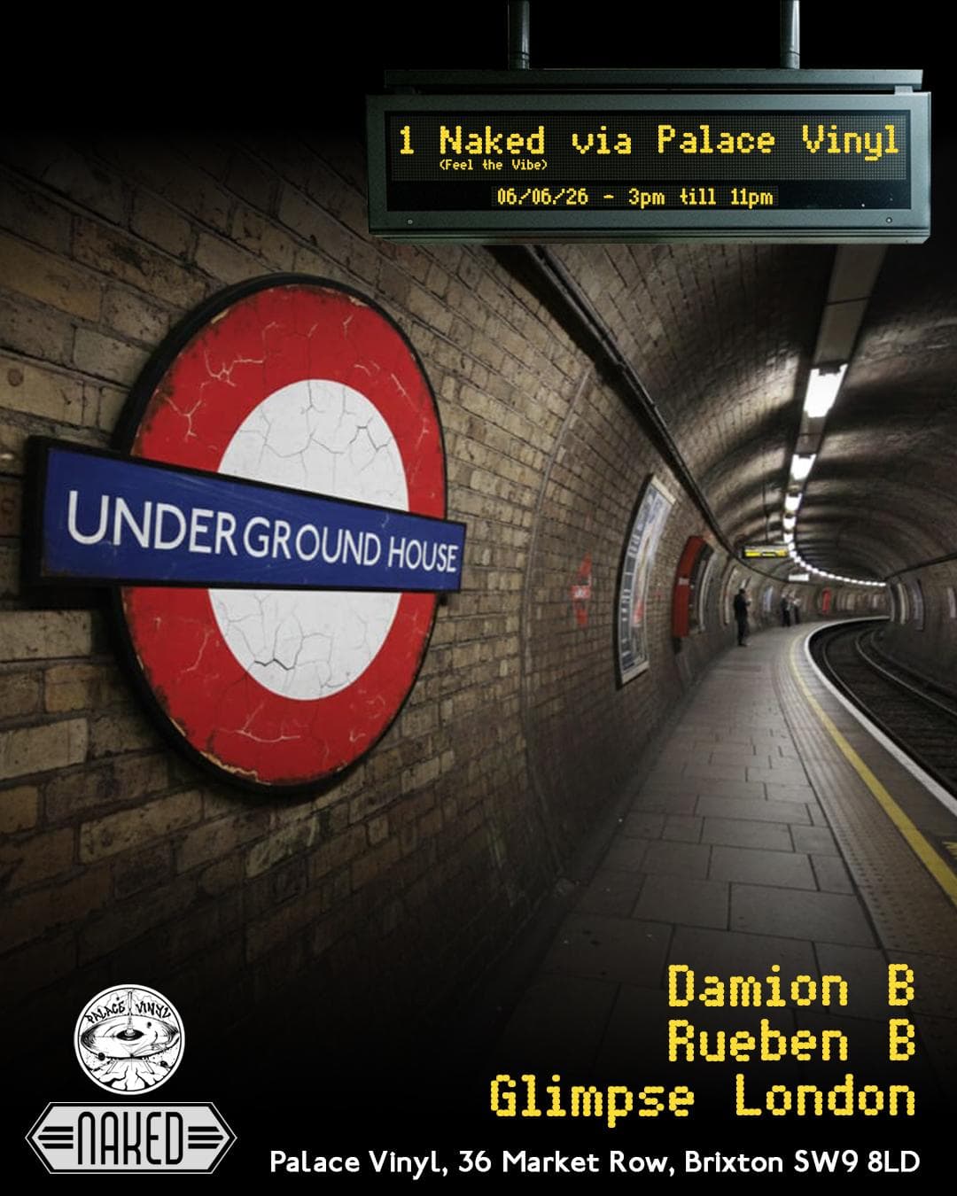 Naked 'Feel The Vibe' Record Store Pop Up  at Palace Vinyl, Brixton