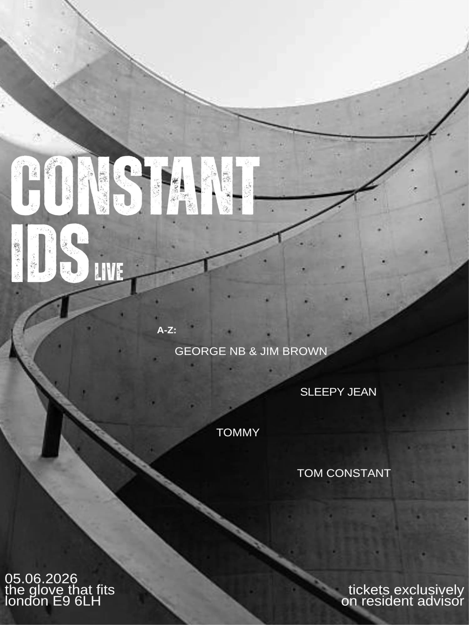 CONSTANT IDs: Sleepy Jean, Tommy, George NB & Jim Brown, Tom Constant at The Glove That Fits