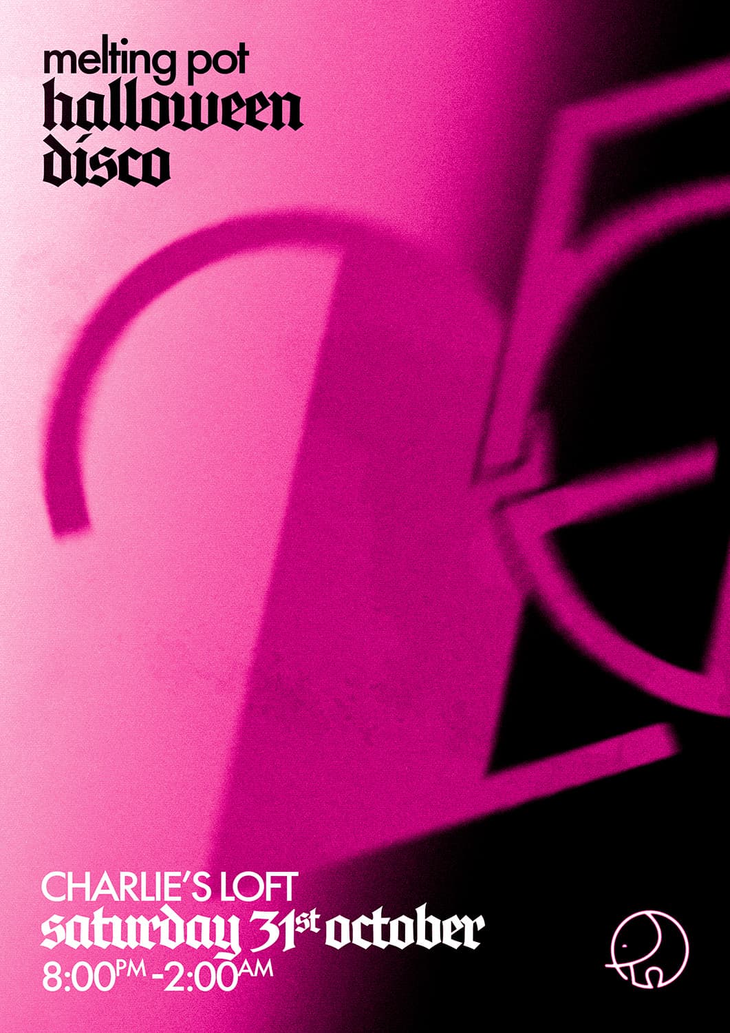 Melting Pot Halloween Disco ⨳ Charlie's Loft, Milngavie ⨳ Saturday 31st October ⨳ 8pm-2am ⨳