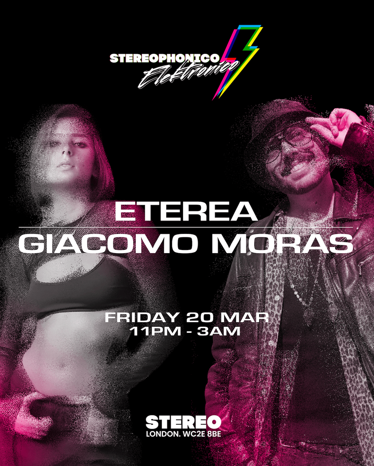 STEREOPHONICO ELEKTRONICO presents ETEREA & Giacomo Moras at Secrets (Covent Garden)