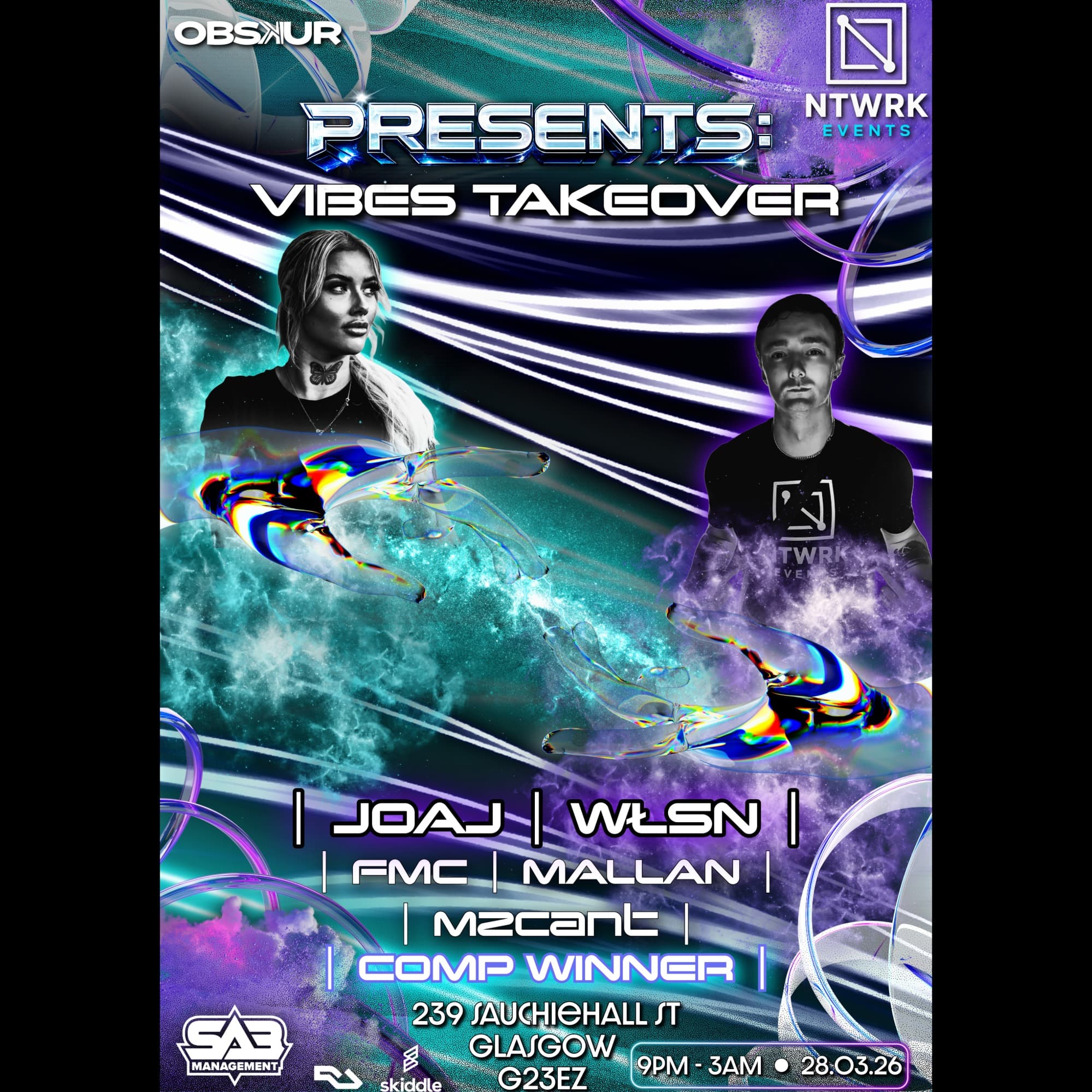 NTWRK x OBSKUR presents: VIBES TAKEOVER at Vibes