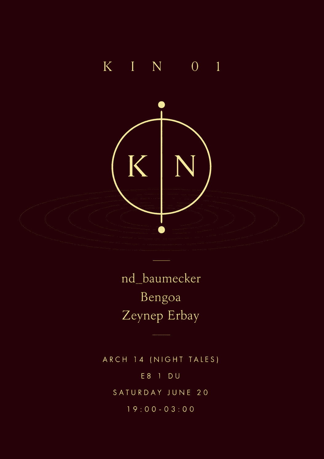 K I N 0 1 // nd_baumecker // Bengoa // Zeynep Erbay at Arch 14