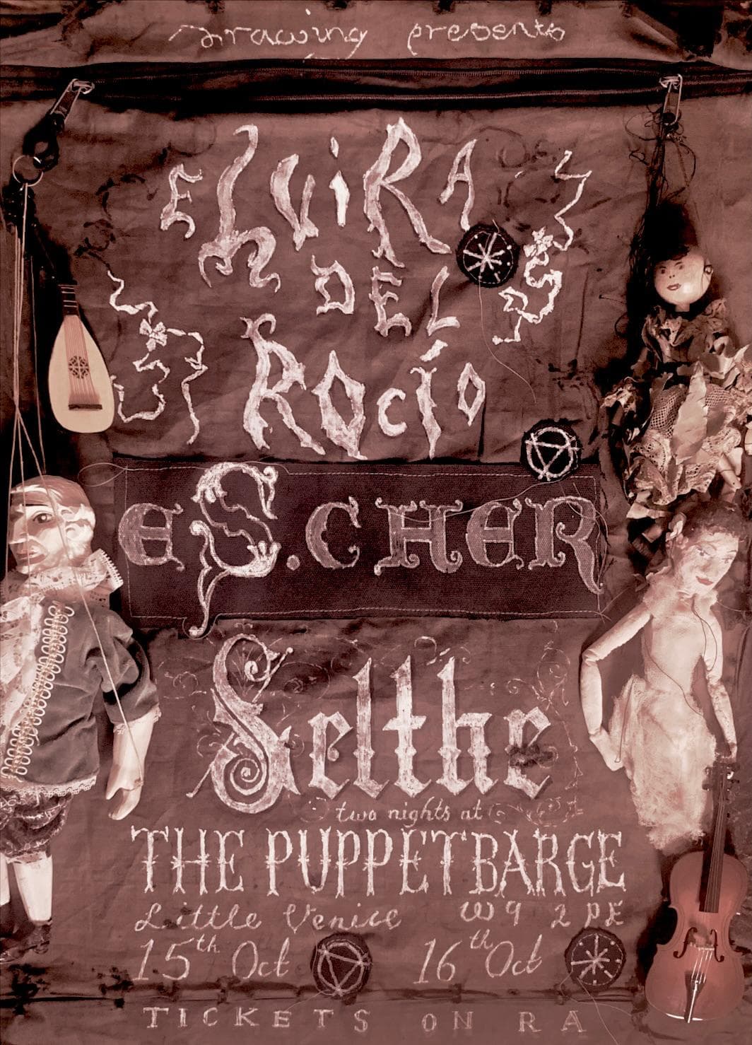 selthe, elvira del rocío, es.cher ~ two nights at The Puppet Theatre Barge