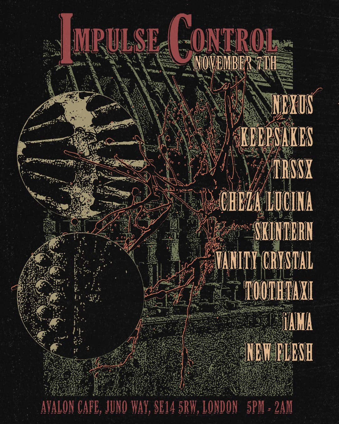 IMPULSE CONTROL: Nexus, Keepsakes, TRSSX + more at Avalon Cafe Bermondsey