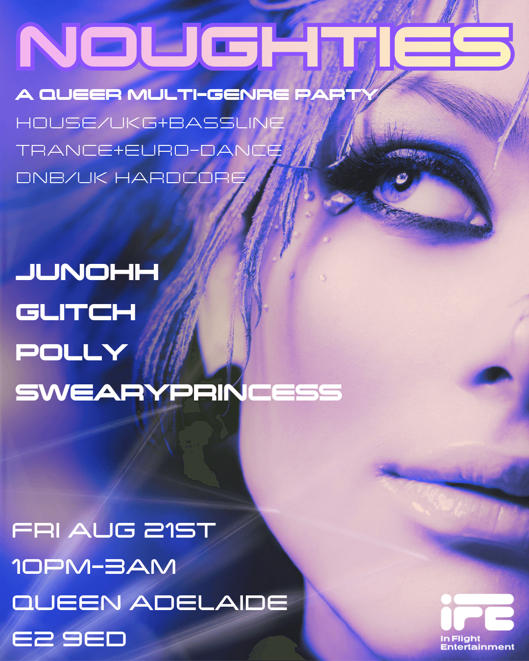 NOUGHTIES - A queer multi-genre event (House, Garage, Trance/Euro-Dance, DnB, UK Hardcore) at The Queen Adelaide