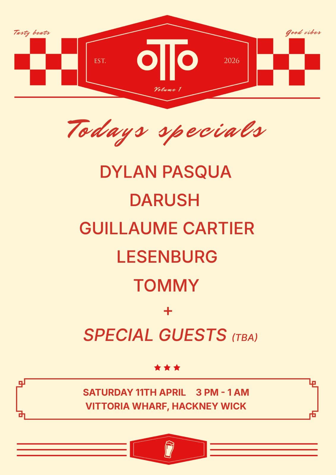 OTTO Vol 1 W/ Special Guests TBA at Vittoria Wharf Studio