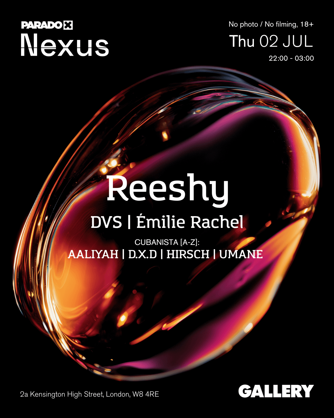 Paradox Nexus: Reeshy - Thursdays at Gallery