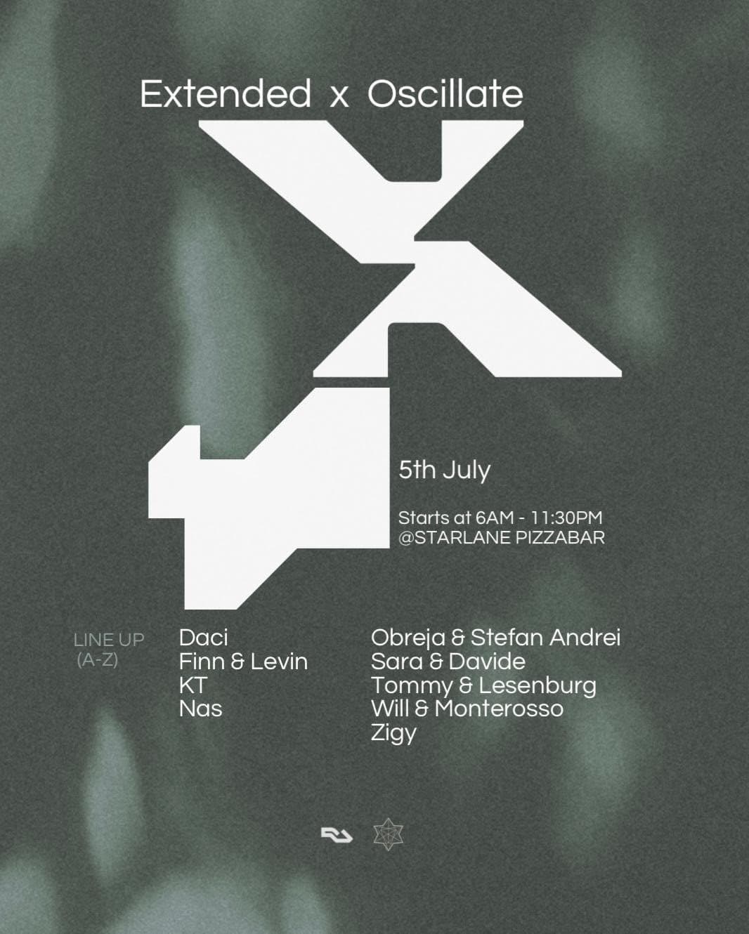 LOCKED IN EXTENDED X OSCILLATE -  at Starlane Pizza Bar
