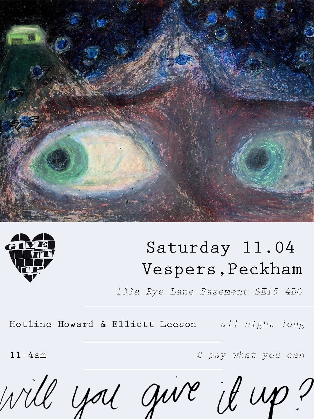 Give It Up - Hotline Howard + Elliott Leeson All Night Long at Vespers Club