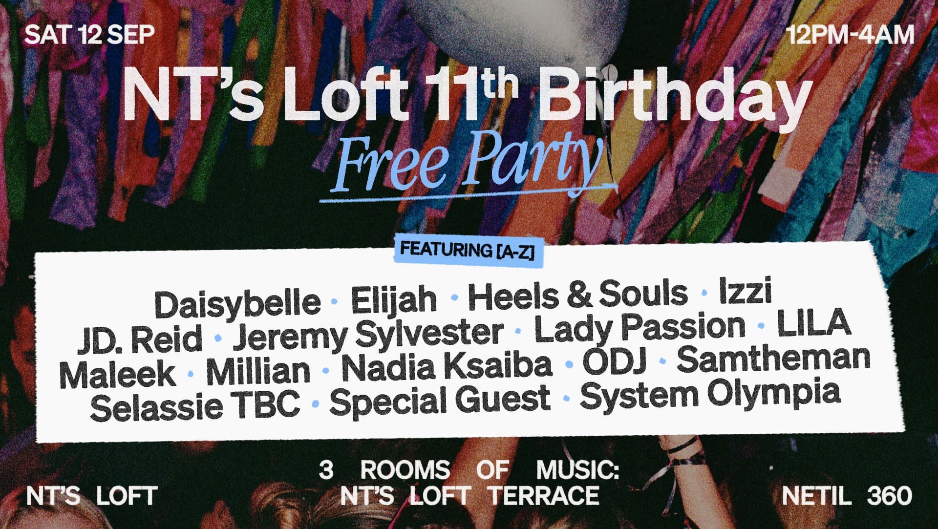 NT's Loft 11th Birthday: Free Rooftop Party at Night Tales Loft