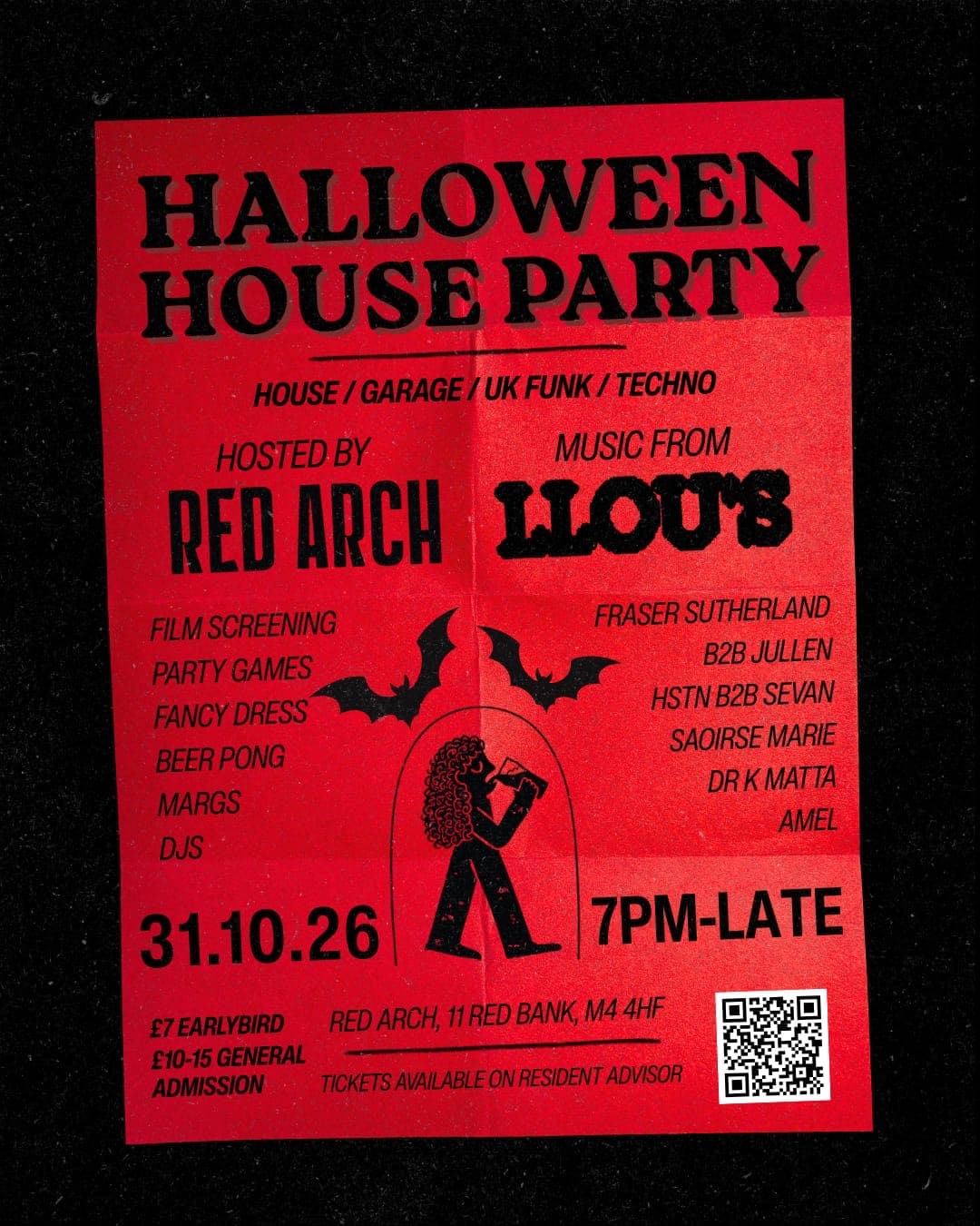 LLOUS X Red Arch Halloween house party at Red Arch, Manchester