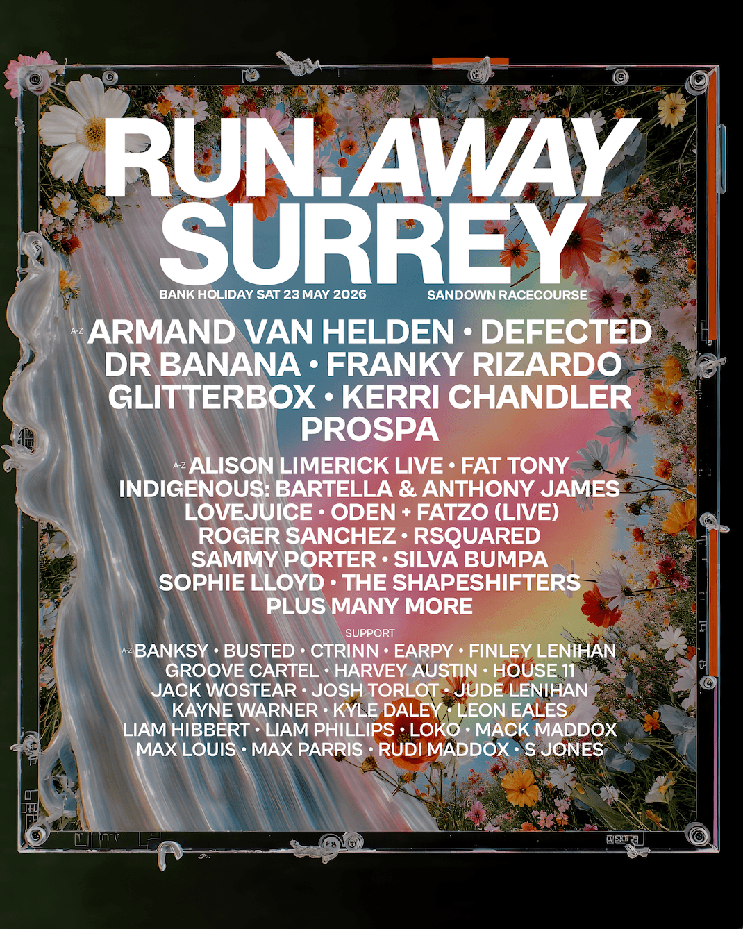 Run Away Festival Surrey - Bank Hol Sat 23 May at Sandown Racecourse