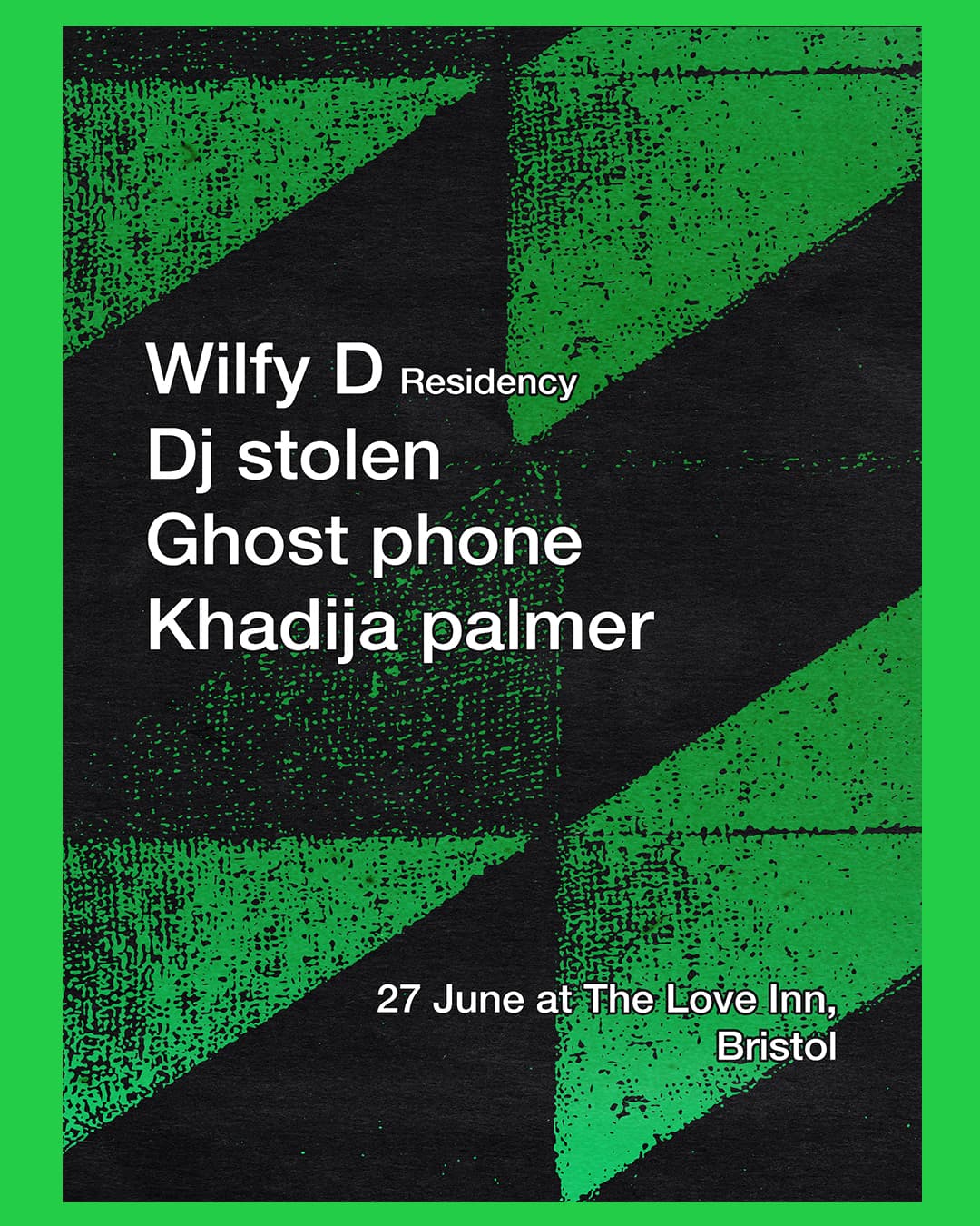Wilfy D Residency #03 with DJ Stolen, Ghost Phone + Khadija Palmer