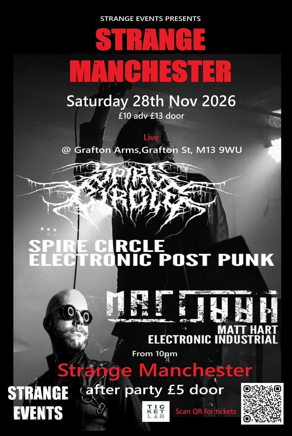 Spire Cicle & Matt Hart live + Strange Manchester after party at Grafton Arms