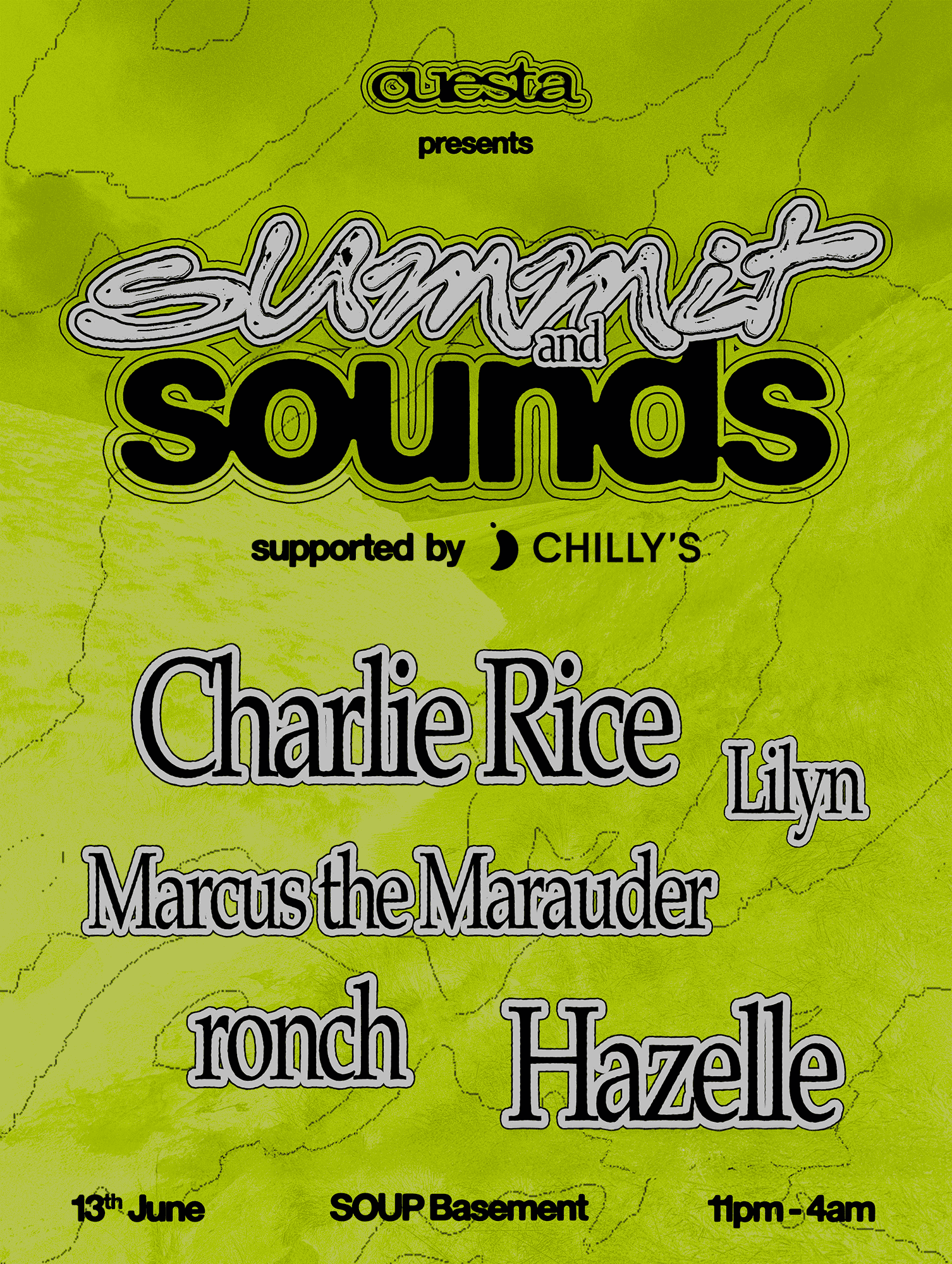 cuesta presents: Summit & Sounds with Charlie Rice, supported by Chilly's