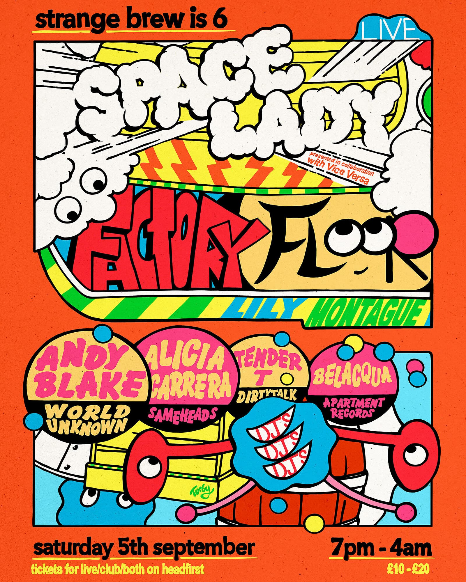 Strange Brew turns 6! (live show) ft The Space Lady, Factory Floor at Strange Brew
