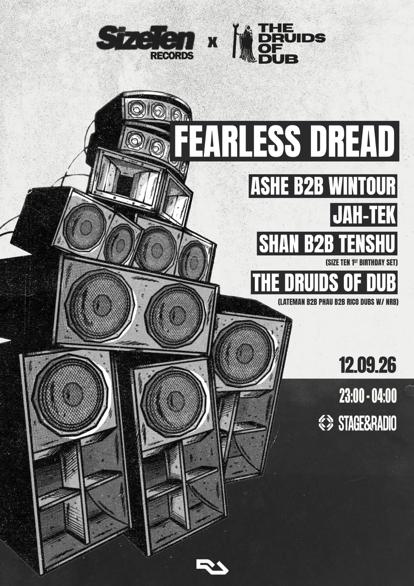 Size Ten Records x The Druids of Dub at Stage And Radio