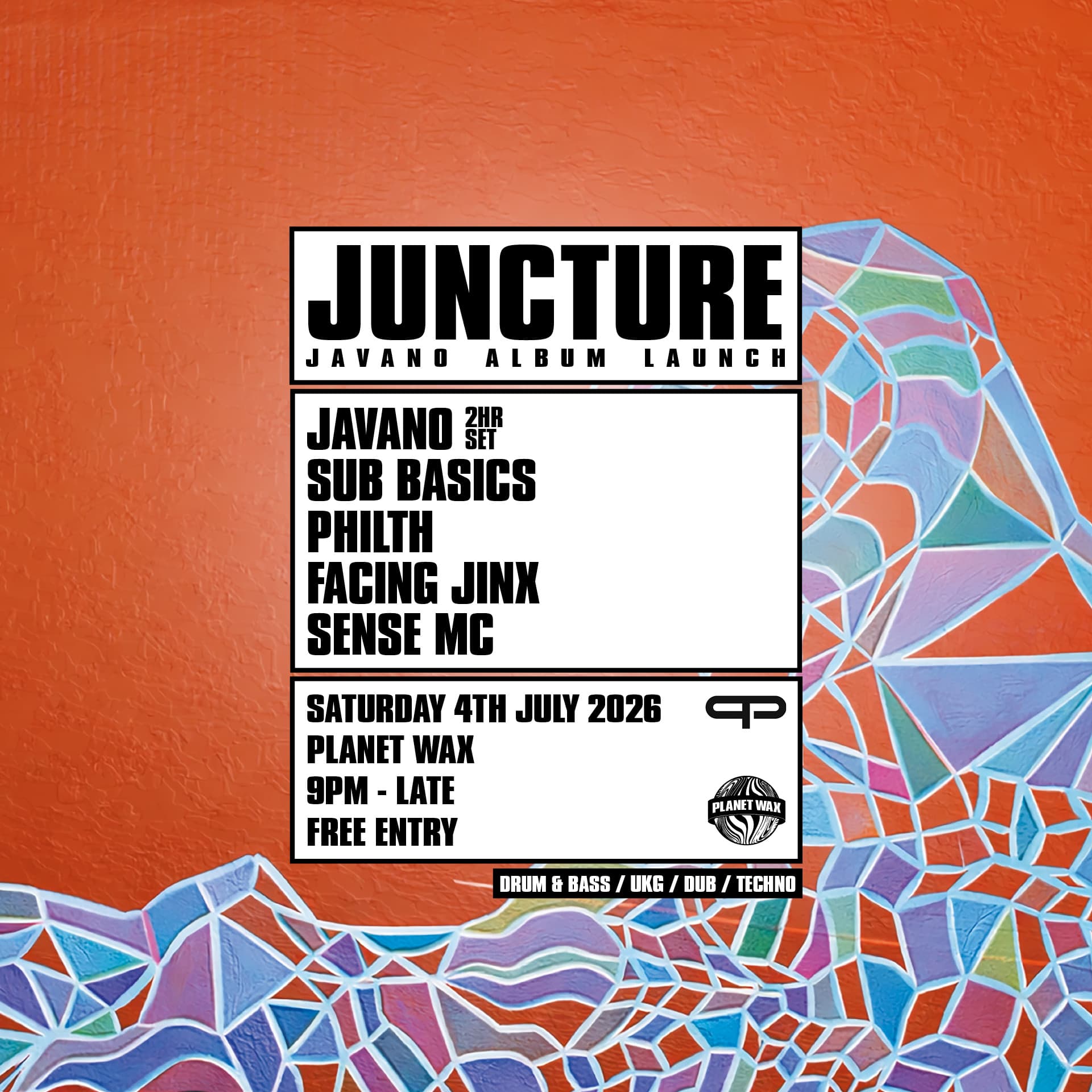 Javano 'Juncture' LP Launch (Peer Pressure) at Planet Wax