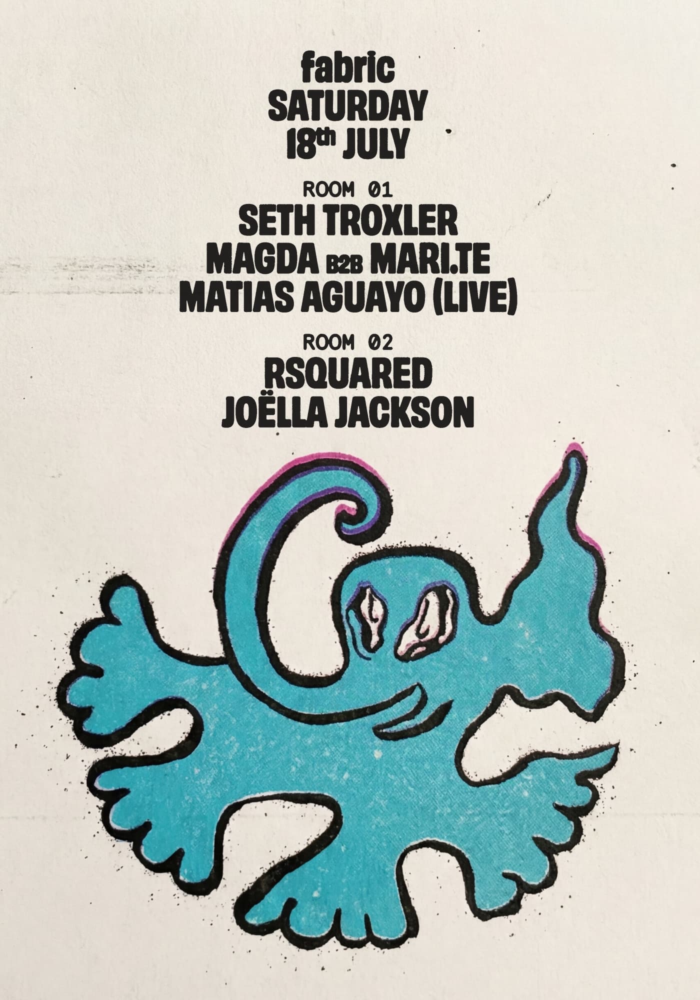 fabric: Seth Troxler, Magda B2B Mari.te, Matias Aguayo (Live), RSquared, Joëlla Jackson at Fabric London