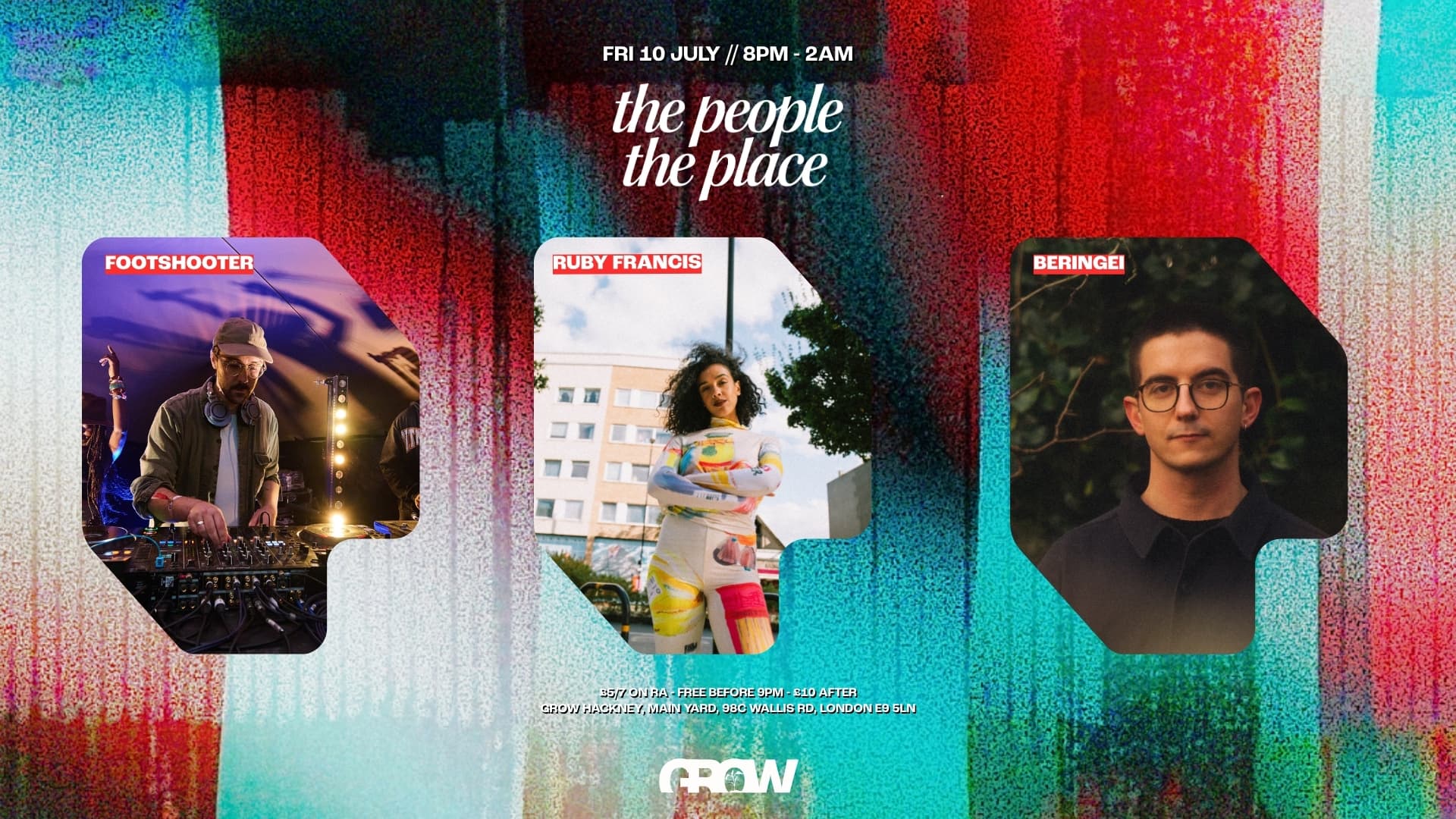 The People, The Place: Beringei // Footshooter // Ruby Francis at Grow