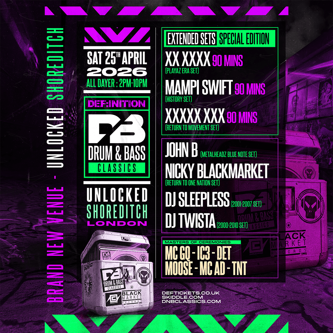 Drum and Bass Classics London All Dayer at UNLOCKED