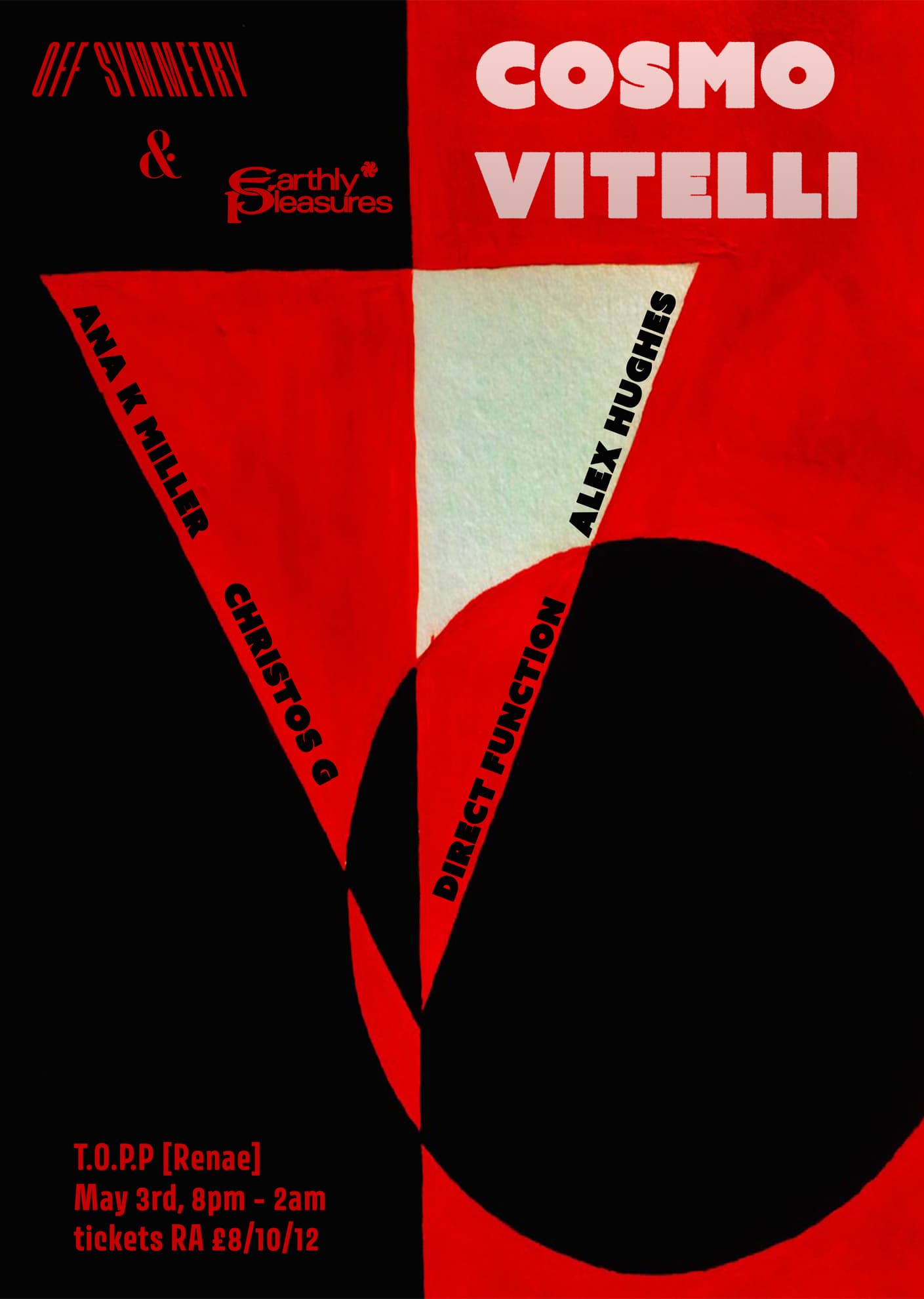 Off Symmetry & Earthly Pleasures present Cosmo Vitelli at renae